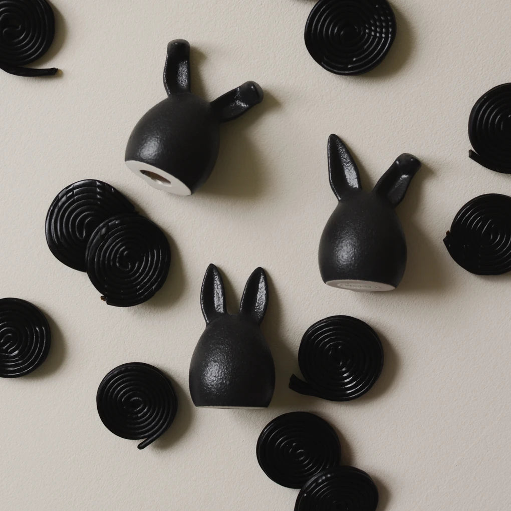 Ceramic Rabbit Triplets | Pack of 3 in Cast Iron Effect by DBKD