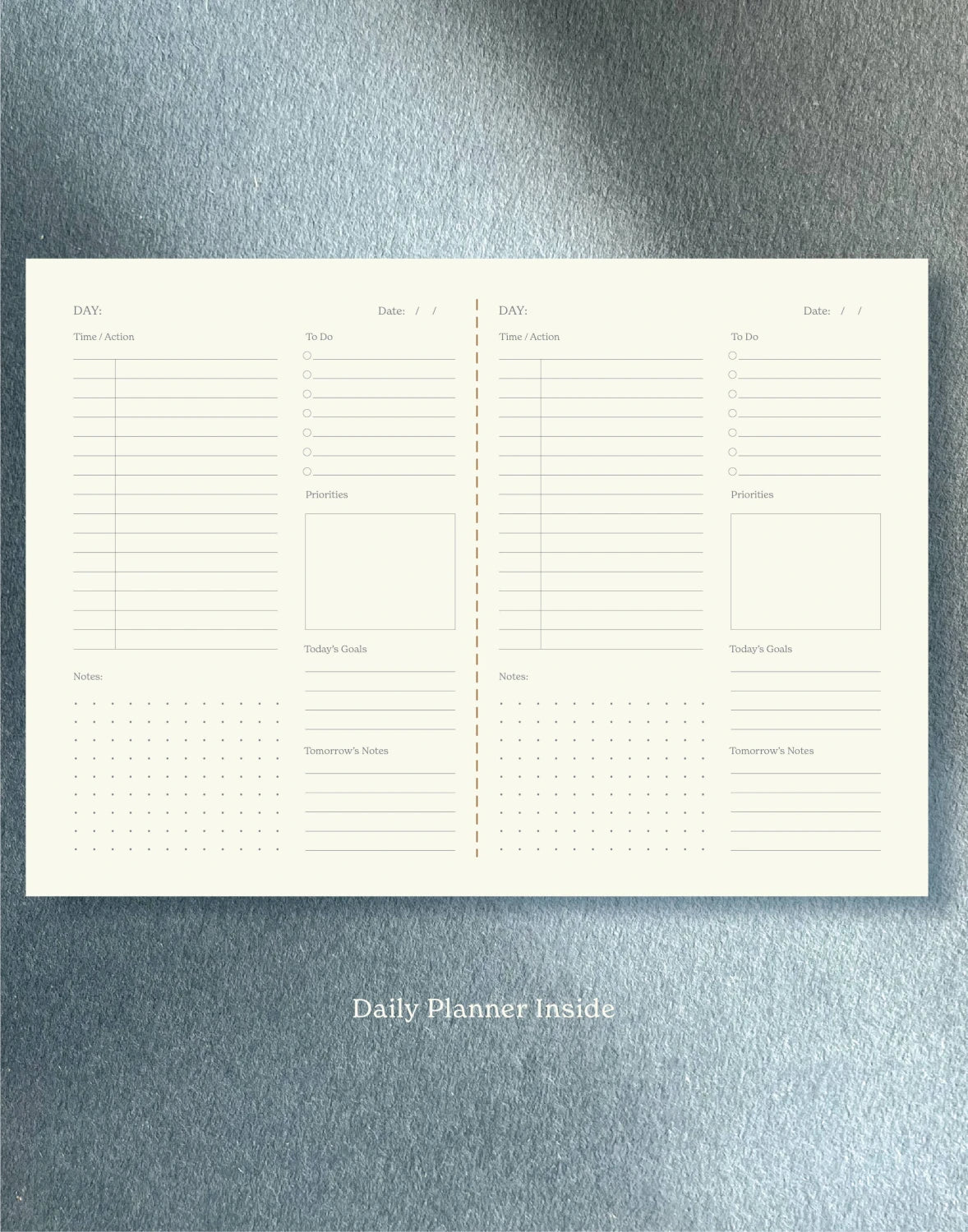 Studio Fin Daily Planner Notebook in Vita Series Blue | Lifestory