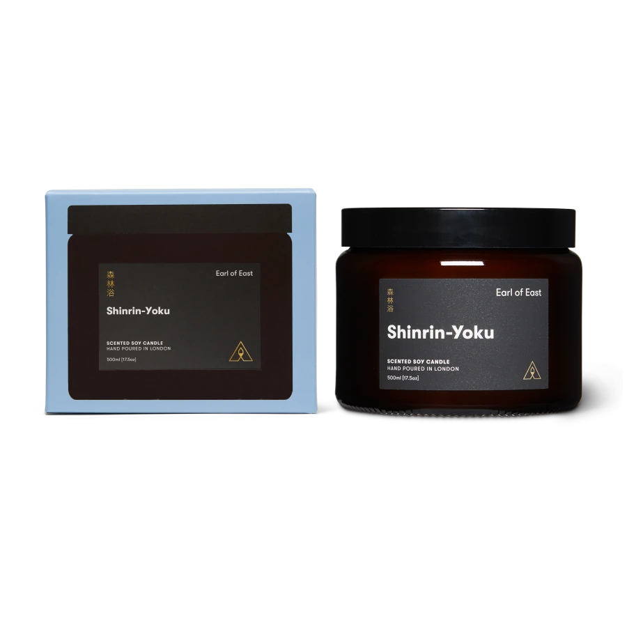 Earl of East Shinrin-Yoku Soy Wax 3-Wick Candle - 500ml | Cedarwood, Oakmoss & Black Pepper - Lifestory