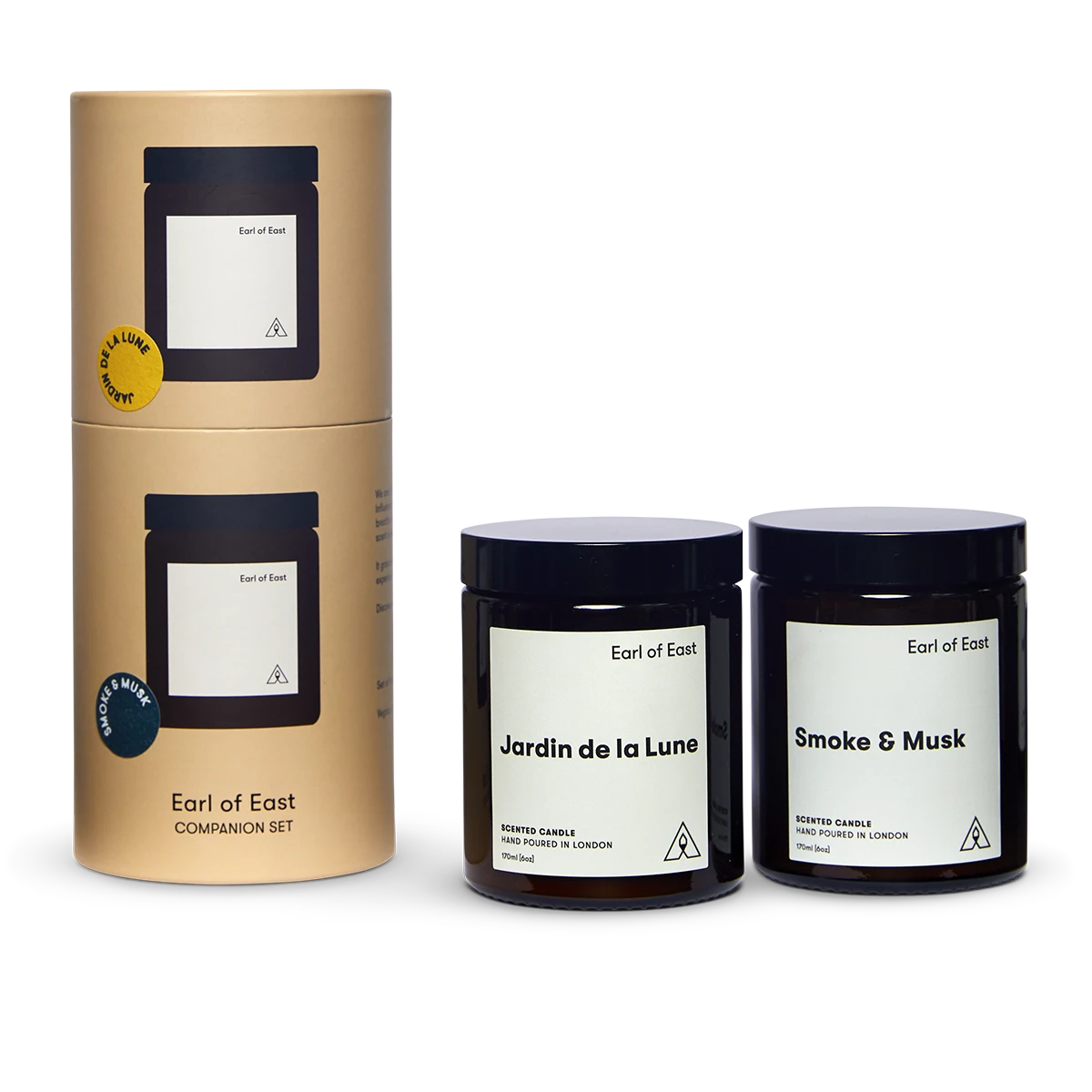 'Opulent' Candle Companion Set - Jardin de la Lune + Smoke & Musk by Earl of East - Lifestory