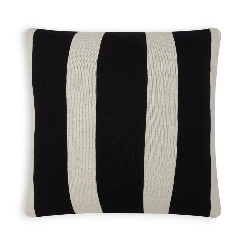 Enkel Cushion Black Cotton & Duck Feather by Sophie Home
