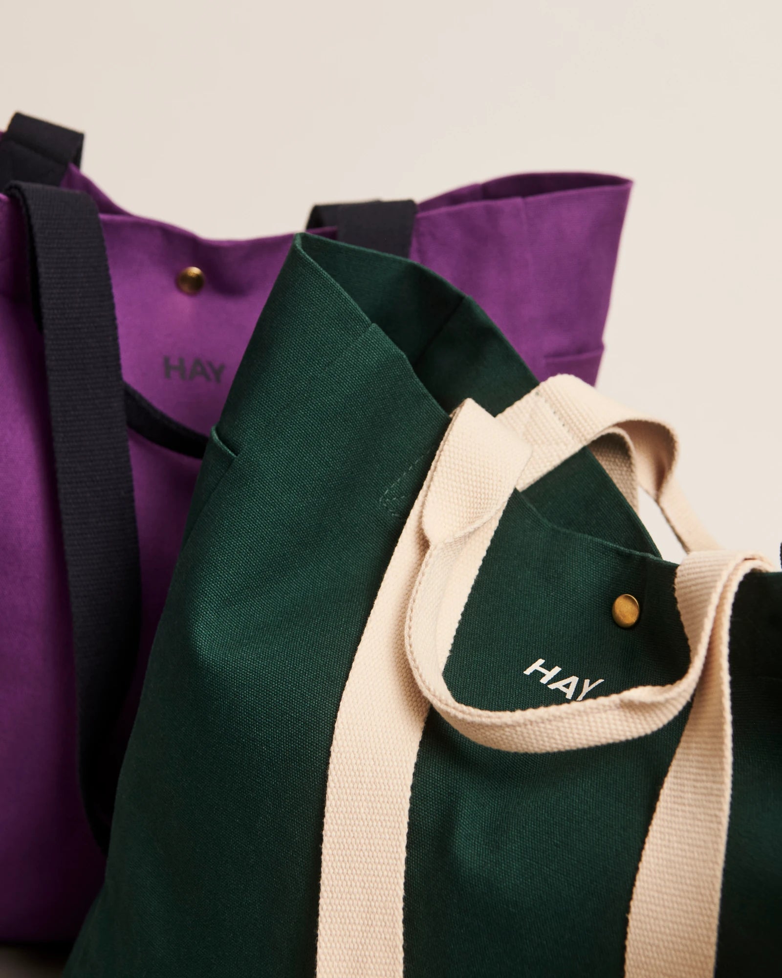 HAY Organic Cotton Everyday Tote Bag - Medium in Dark Green | Lifestory