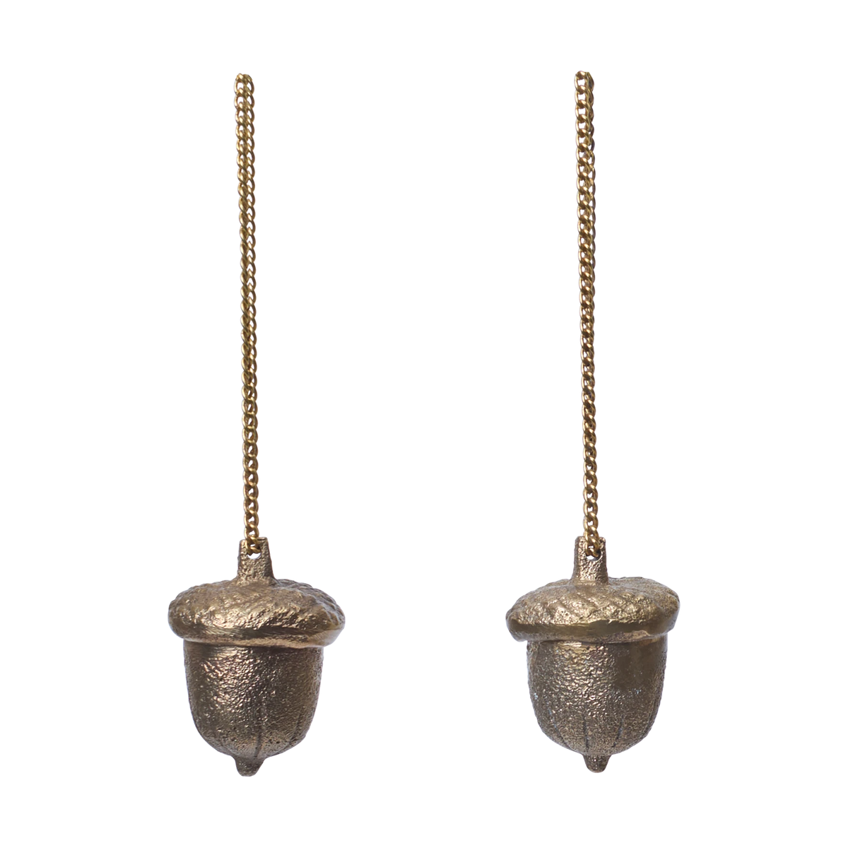 Ferm Living Brass Acorn Hanging Ornaments - Set of 2