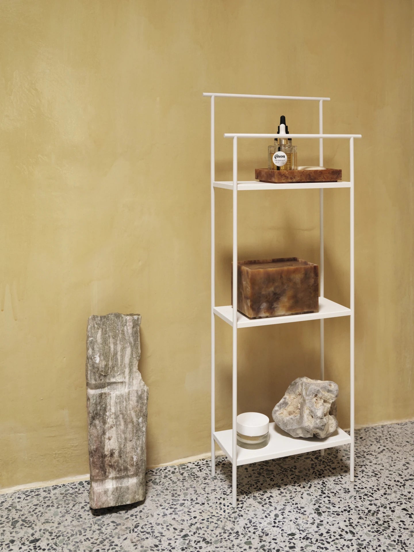 Ferm Living 'Mist' Rectangular 10x15cm Tray in Marbled Resin - Lifestory