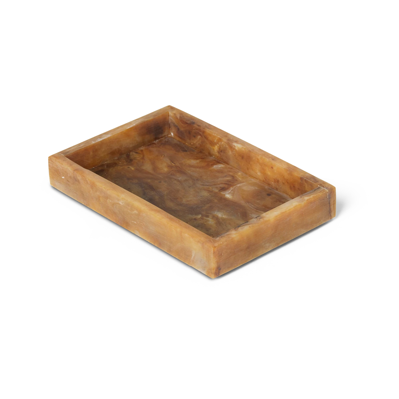 Ferm Living 'Mist' Rectangular 10x15cm Tray in Marbled Resin - Lifestory