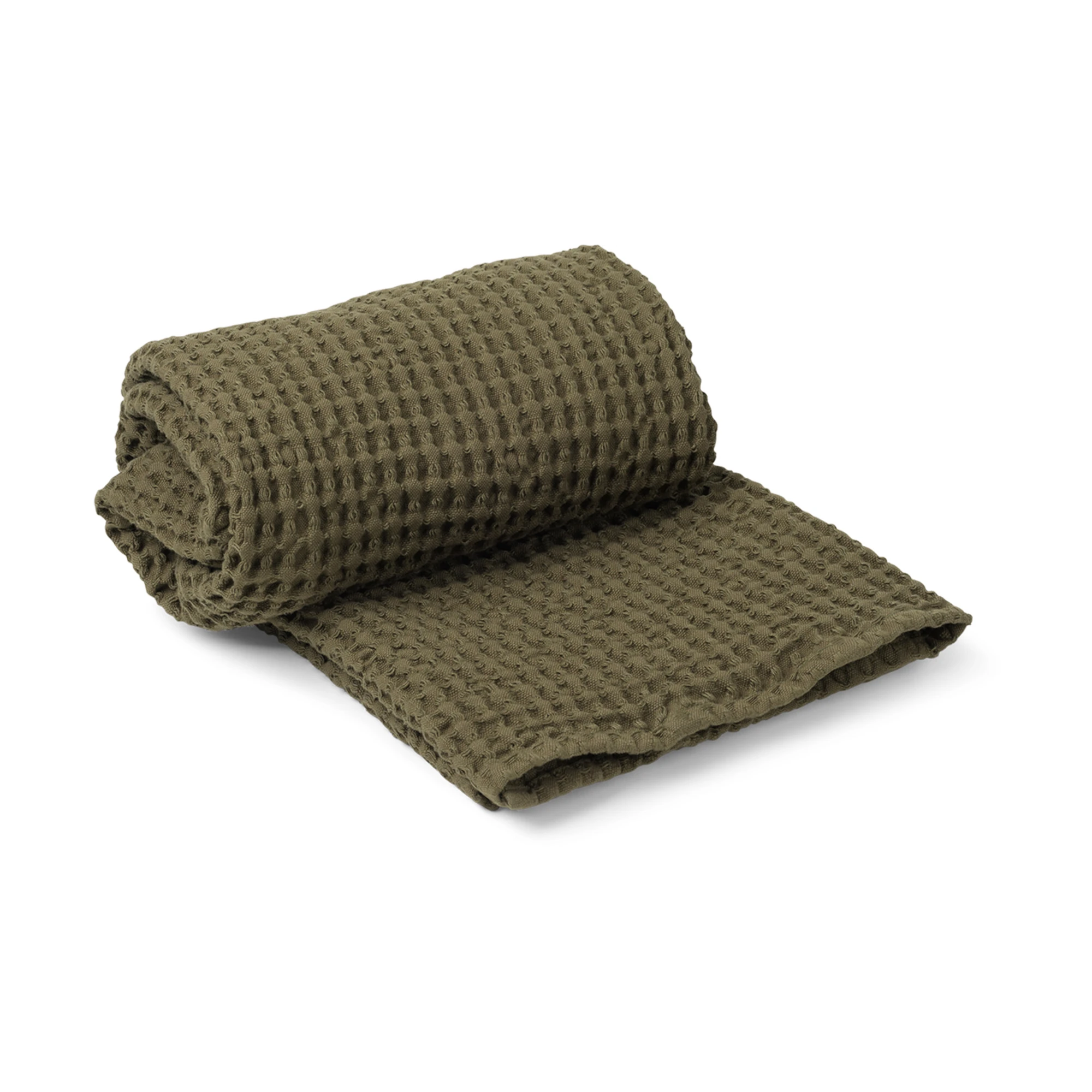 Ferm Living Organic Cotton Bath Towel in Olive - Lifestory