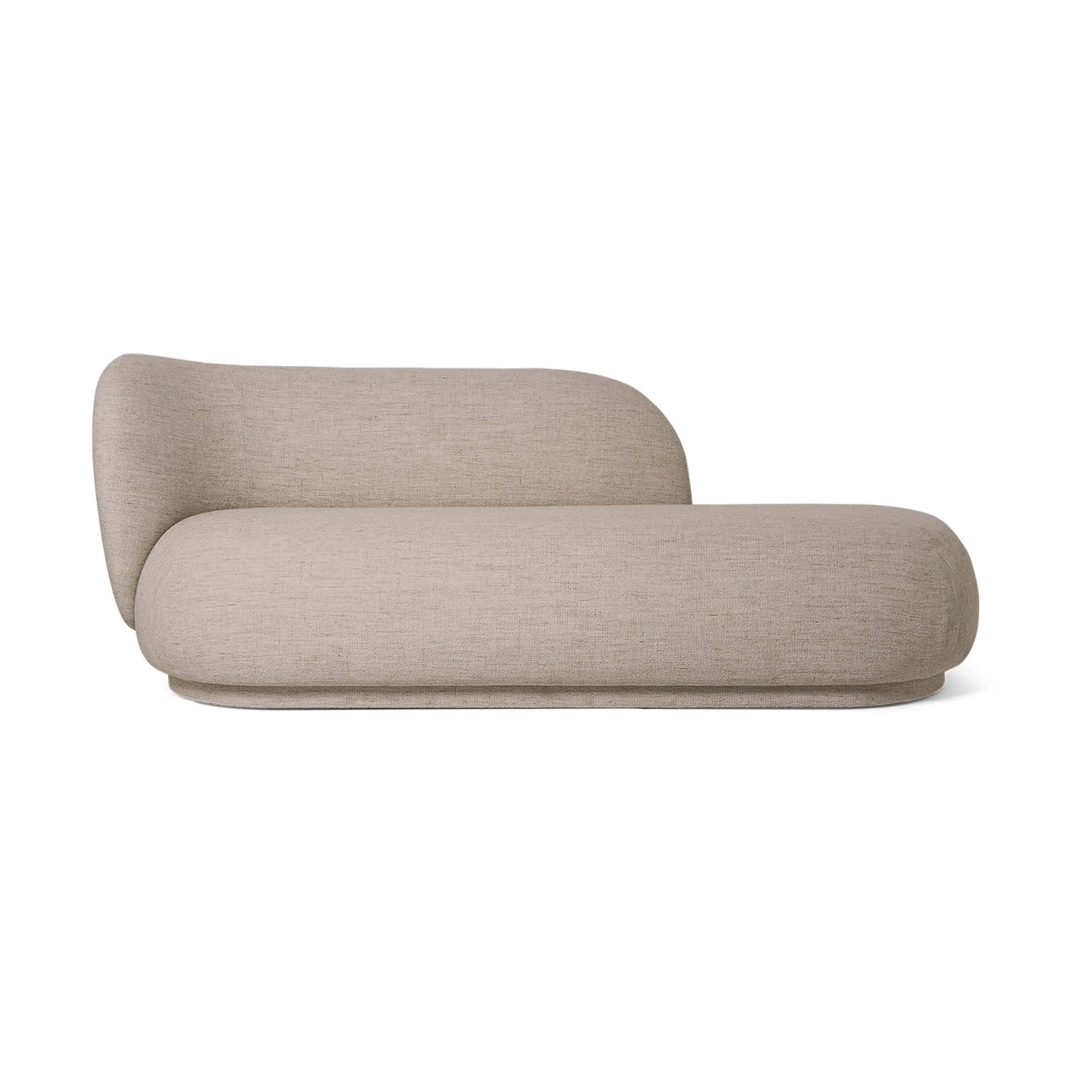 Ferm Living Rico Divan Left Hand Sofa in Sand Boucle