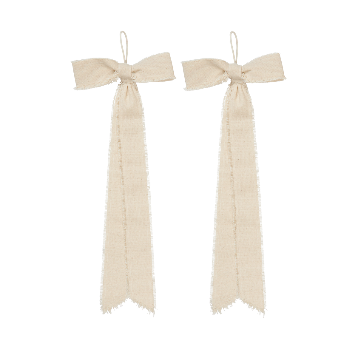 Ferm Living Set of 2 Small Bow Decorations in Natural - Lifestory