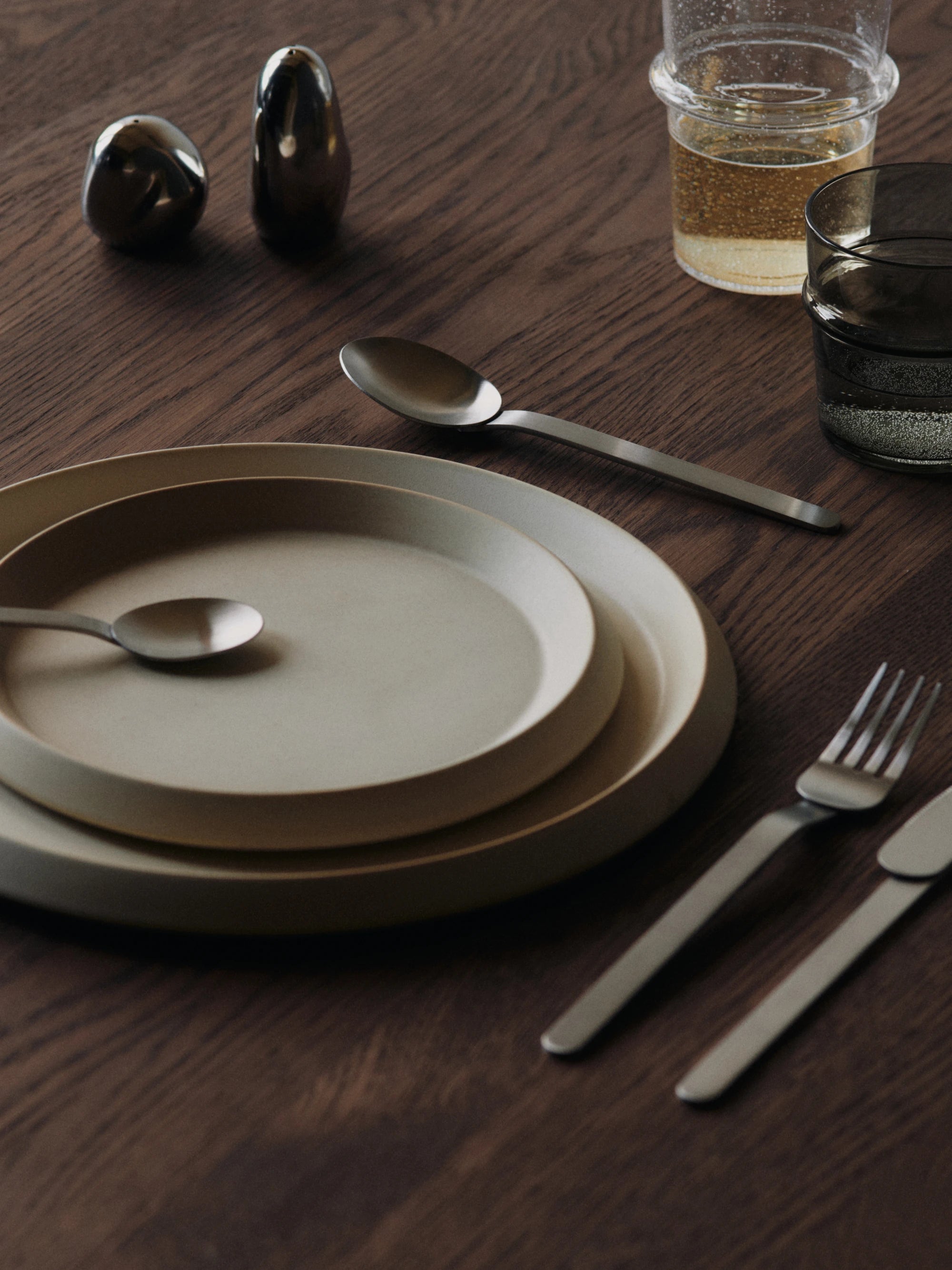 Ferm Living Brushed Stainless Steel Stelo Cutlery - Set of 4 - Lifestory