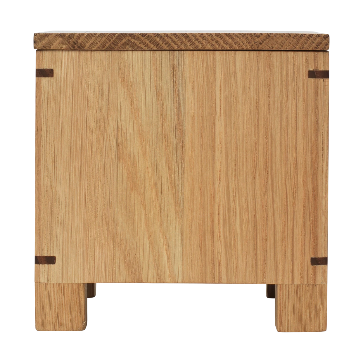 Ferm Living Bon Garlic Box in Natural Oak side view