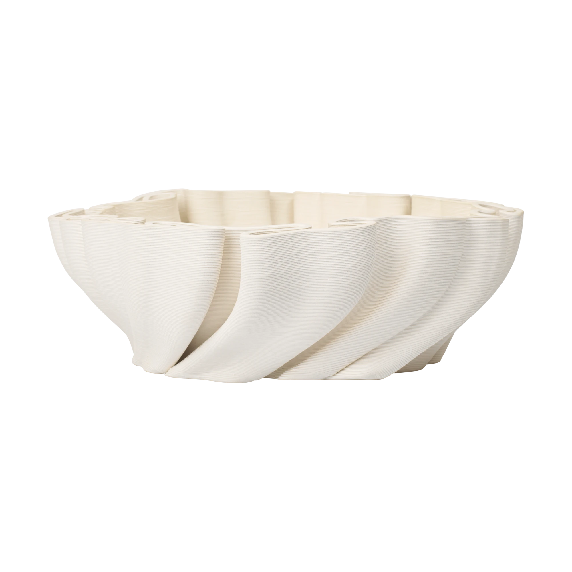Ferm Living Dedali Bowl in Off-White 3D Printed Stoneware