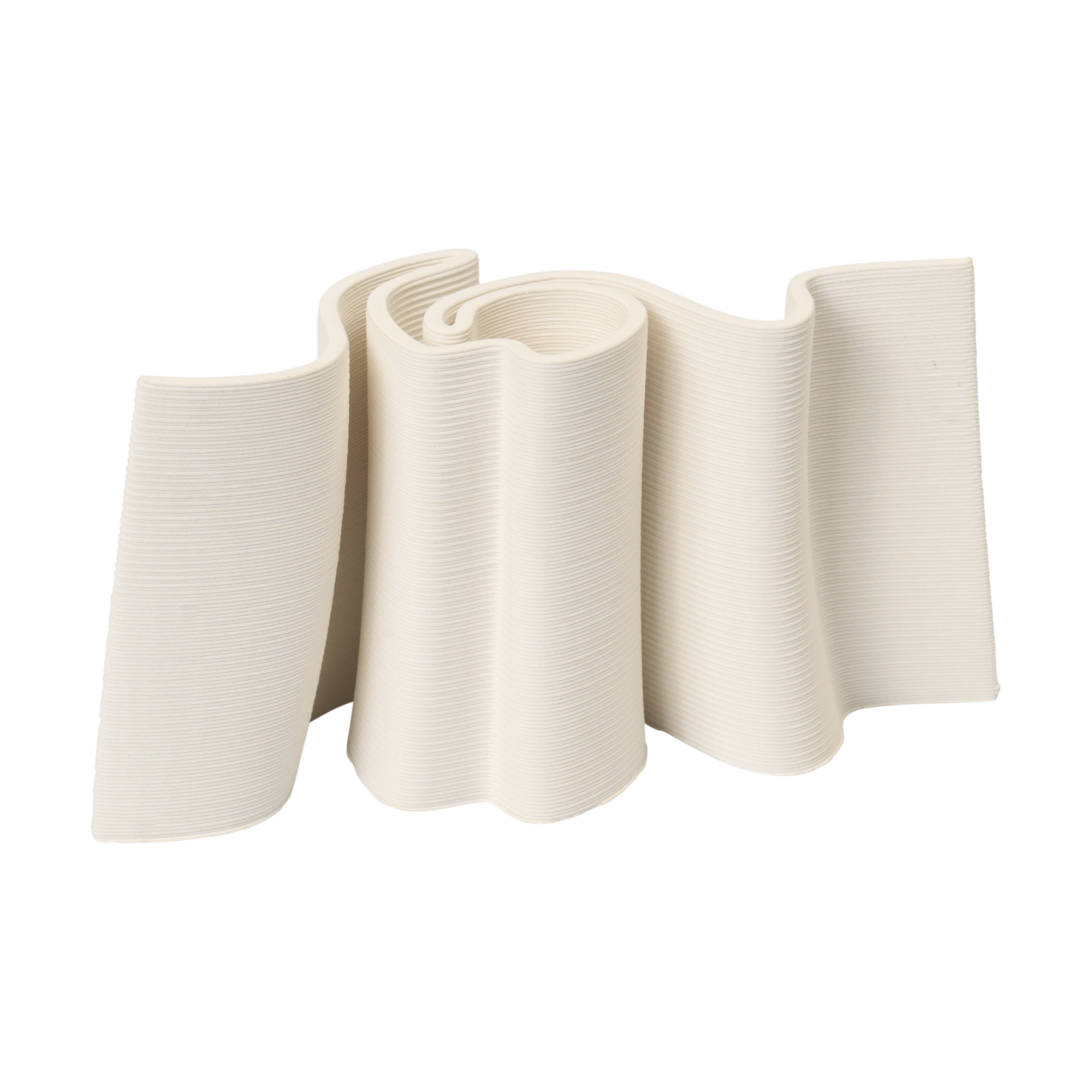 Ferm Living Dedali Candle Holder in Off-White 3D Printed Stoneware
