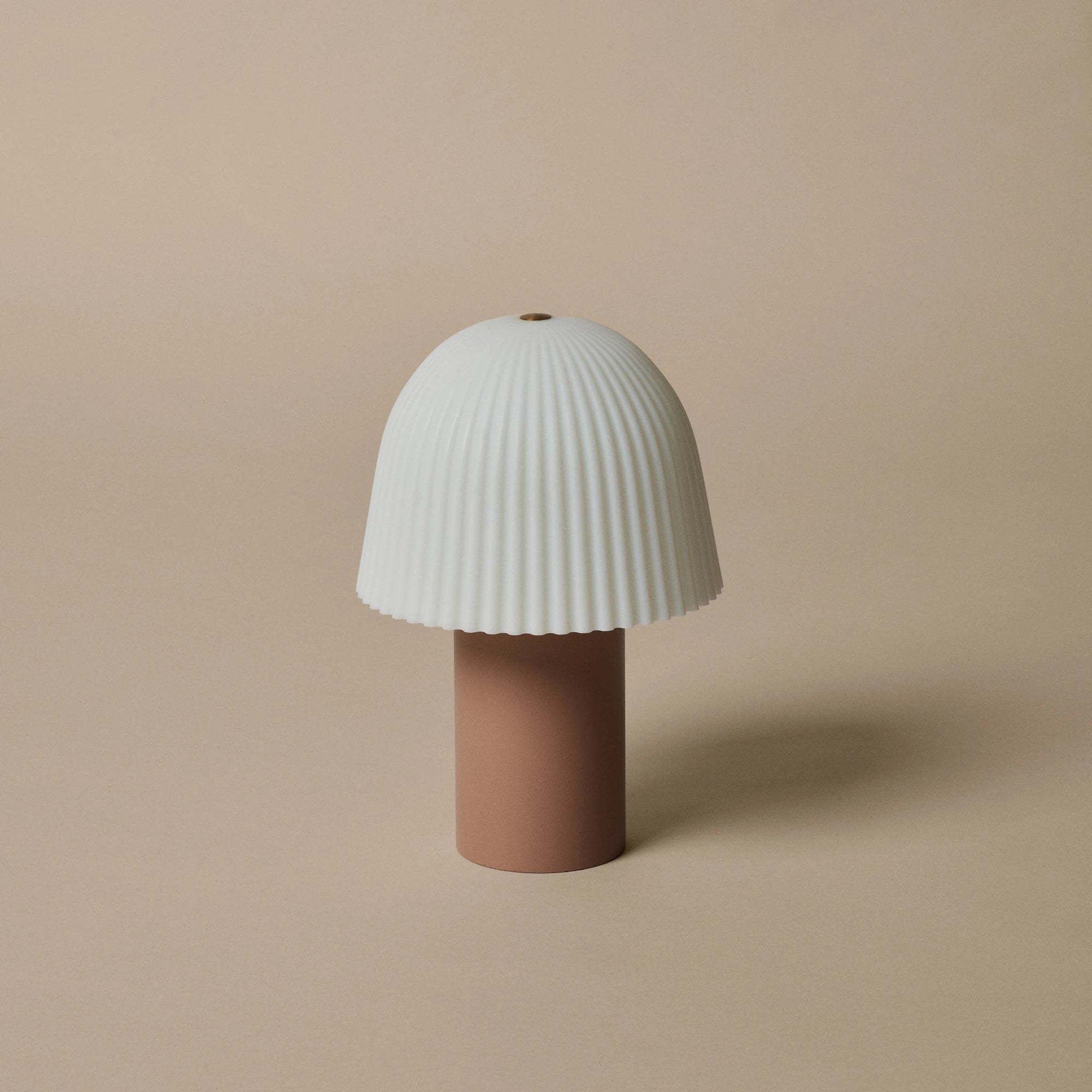 Ferm Living Frill Portable Dimmable Lamp in Rose & White - Lifestory