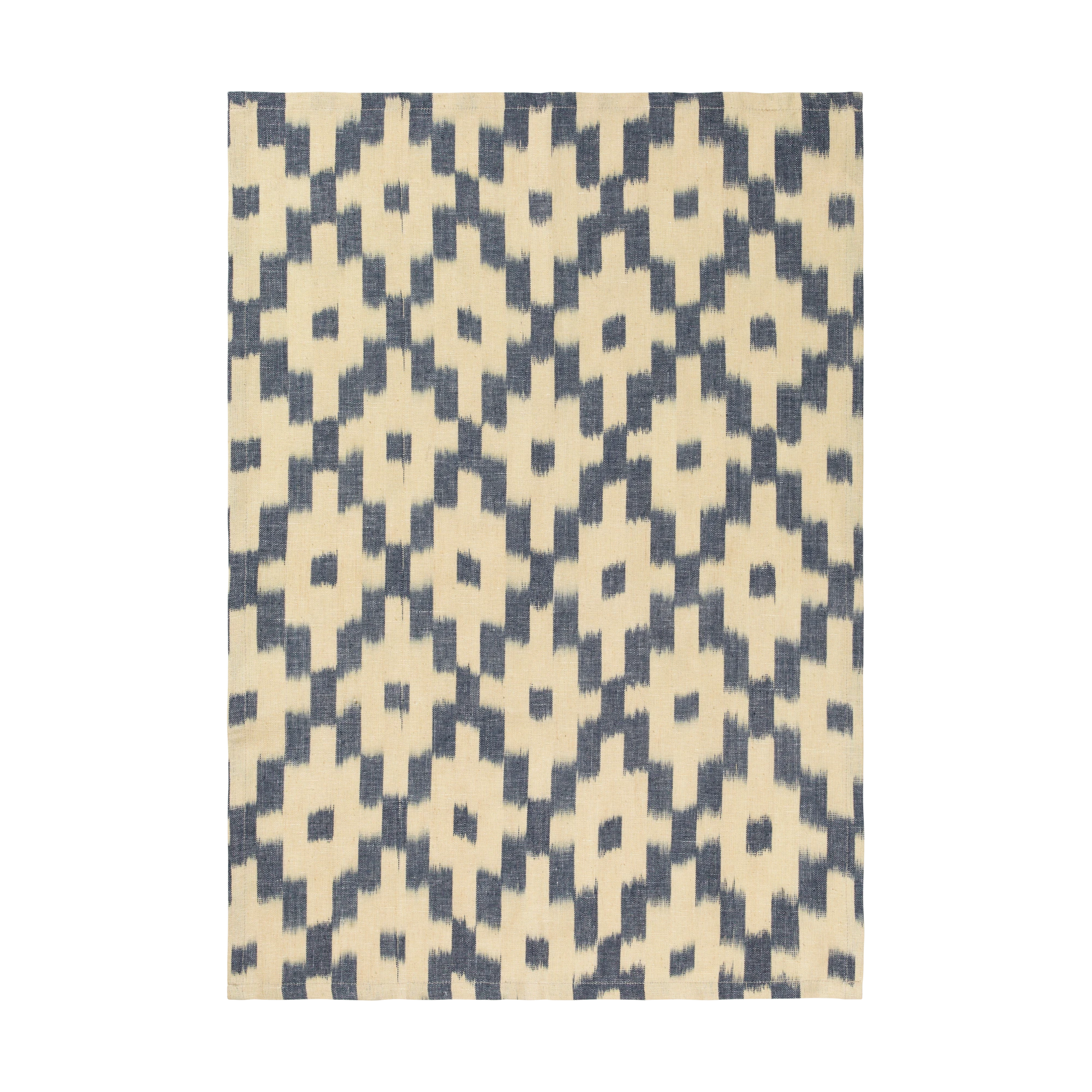 Ferm Living Cotton 'Ikat' Tea Towel in Various Colours - Lifestory