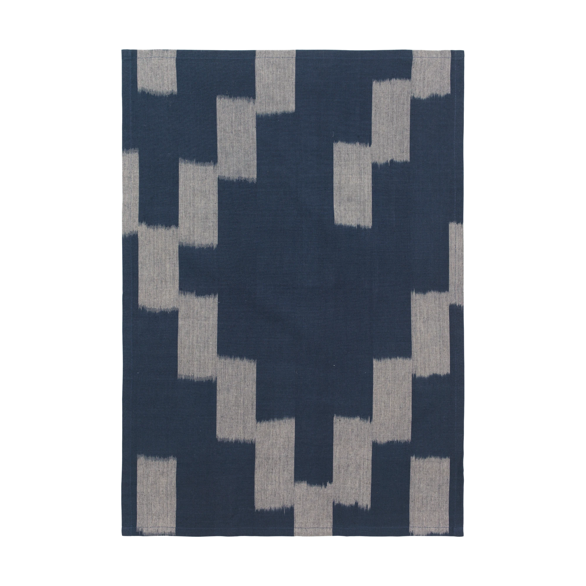 Ferm Living Cotton 'Ikat' Tea Towel in Various Colours - Lifestory