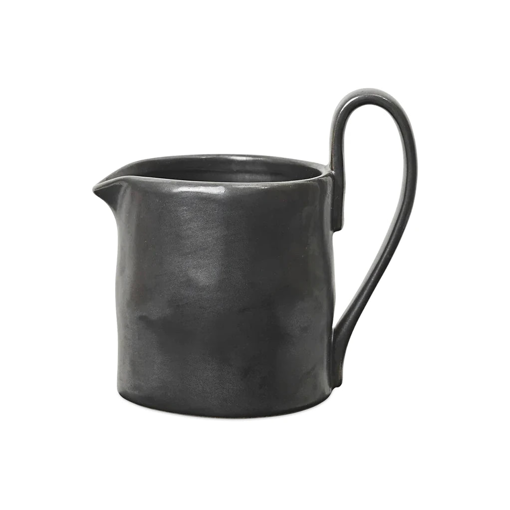 Flow Milk Jar | Black | Ceramic | by ferm Living - Lifestory