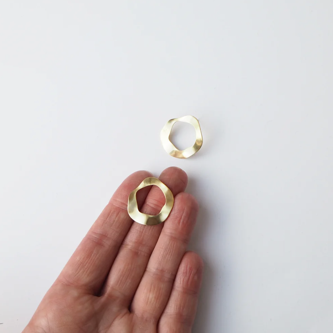 Flow Stud Earrings | Brass | by Custom Made - Lifestory