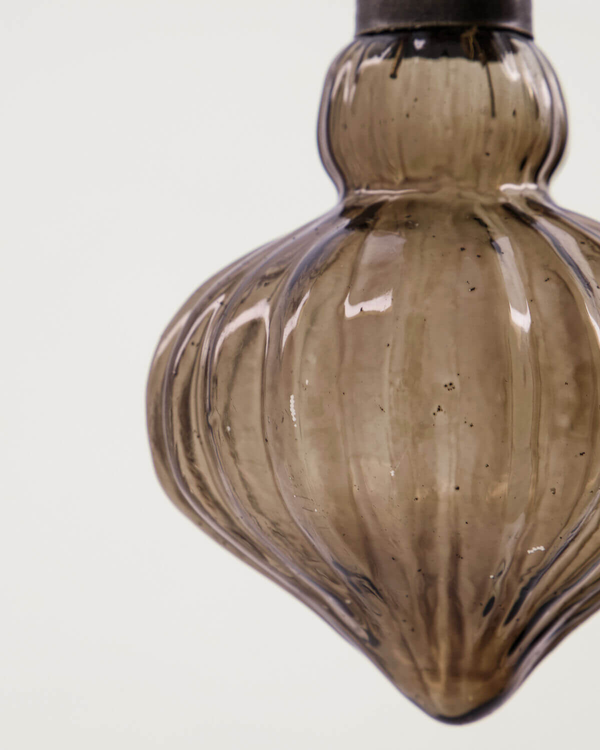 Fluted Ornament - Pair | Amber | Glass | by House Doctor - Lifestory