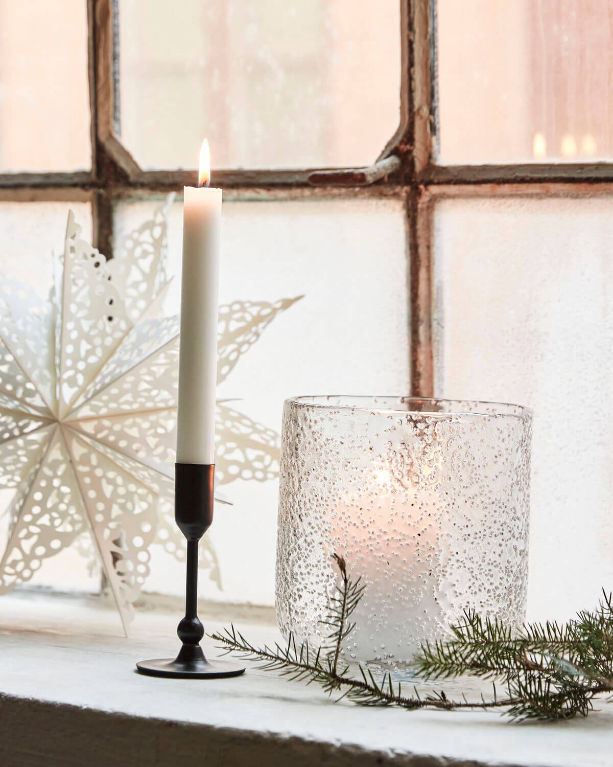 Folk Candle Holder | 12cm | Black | by House Doctor - Lifestory