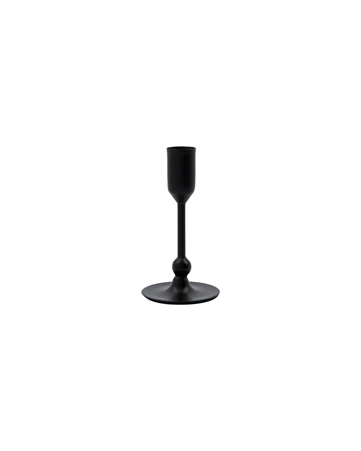 Folk Candle Holder | 12cm | Black | by House Doctor - Lifestory