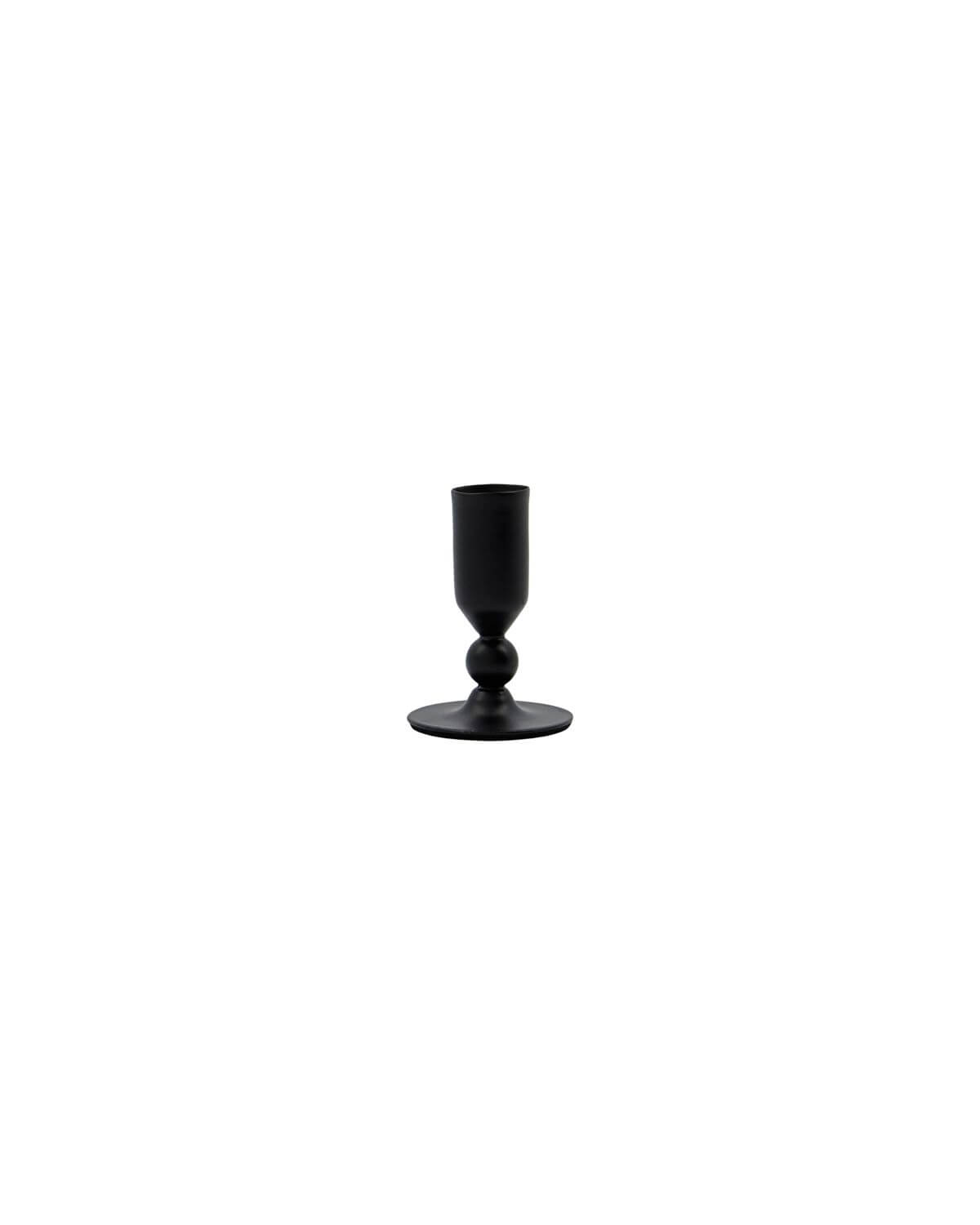 Folk Candle Holder | 7cm | Black | by House Doctor - Lifestory