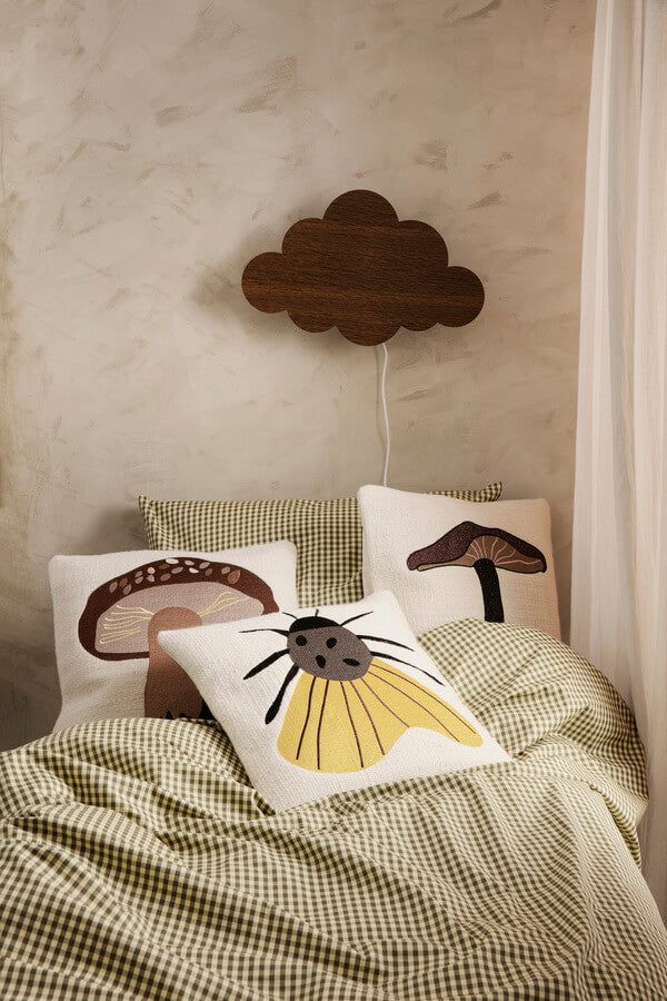 Forest Embroidered Cushion | Lactarius | by ferm Living - Lifestory - ferm LIVING