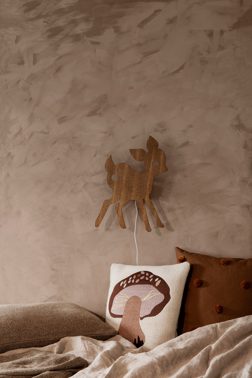 Forest Embroidered Cushion | Porcini | by ferm Living - Lifestory - ferm LIVING