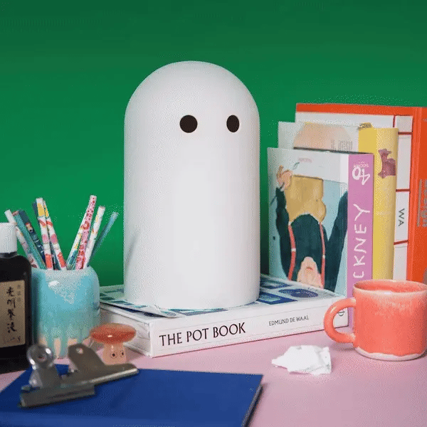 Studio Arhoj Ghost Lamp in context on a desk
