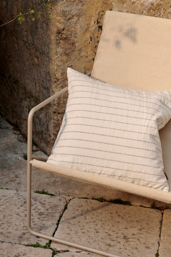 Grand Cushion | Off White & Chocolate Stripe | Linen Cotton | by ferm Living - Lifestory - ferm LIVING