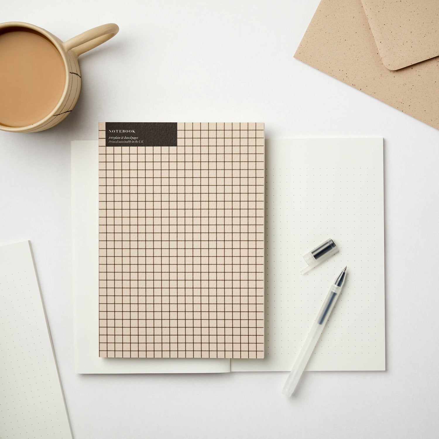 Greige Graph Notebook - A5 | Dotted & Plain | by Kinshipped - Lifestory