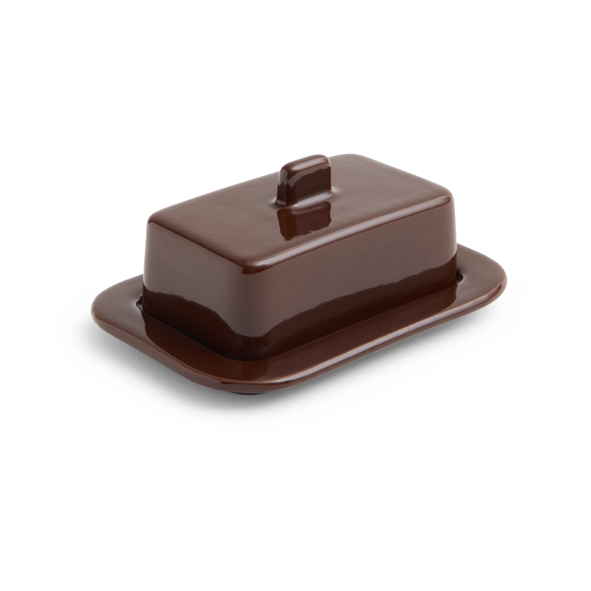 HAY Barro Butter Dish in Glazed Terracotta - Lifestory