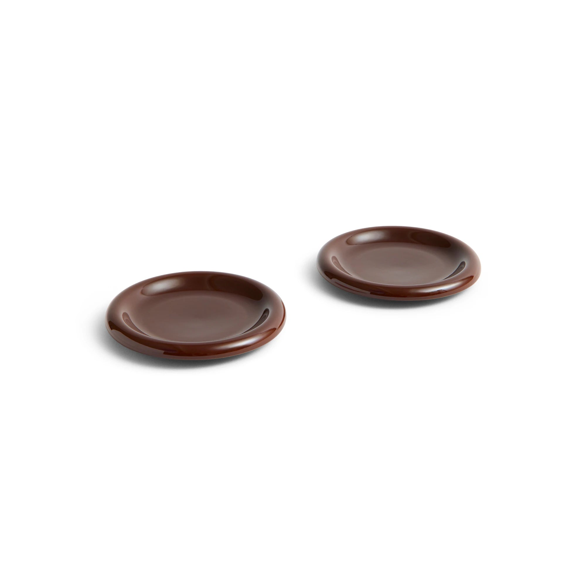 HAY Barro Plate Set of 2 in Glazed Terracotta - Lifestory