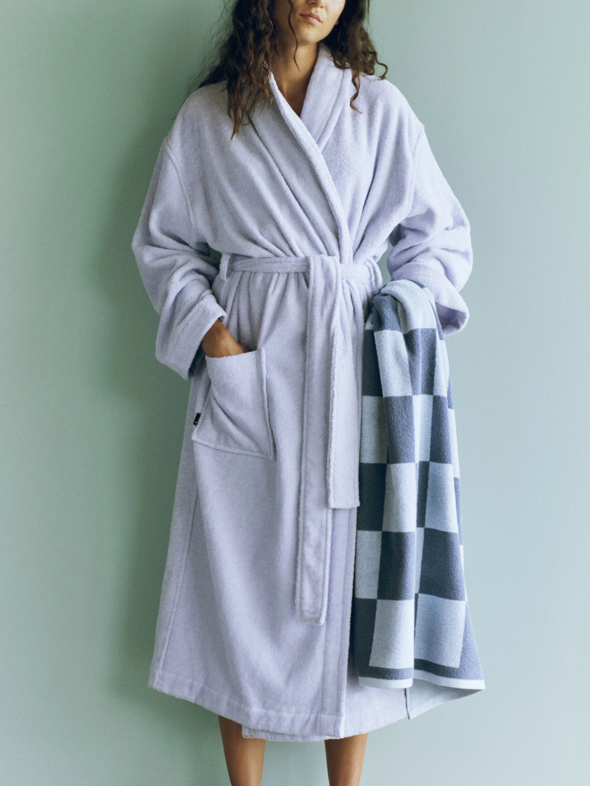HAY Organic Cotton Check Hand Towel - Lifestory
