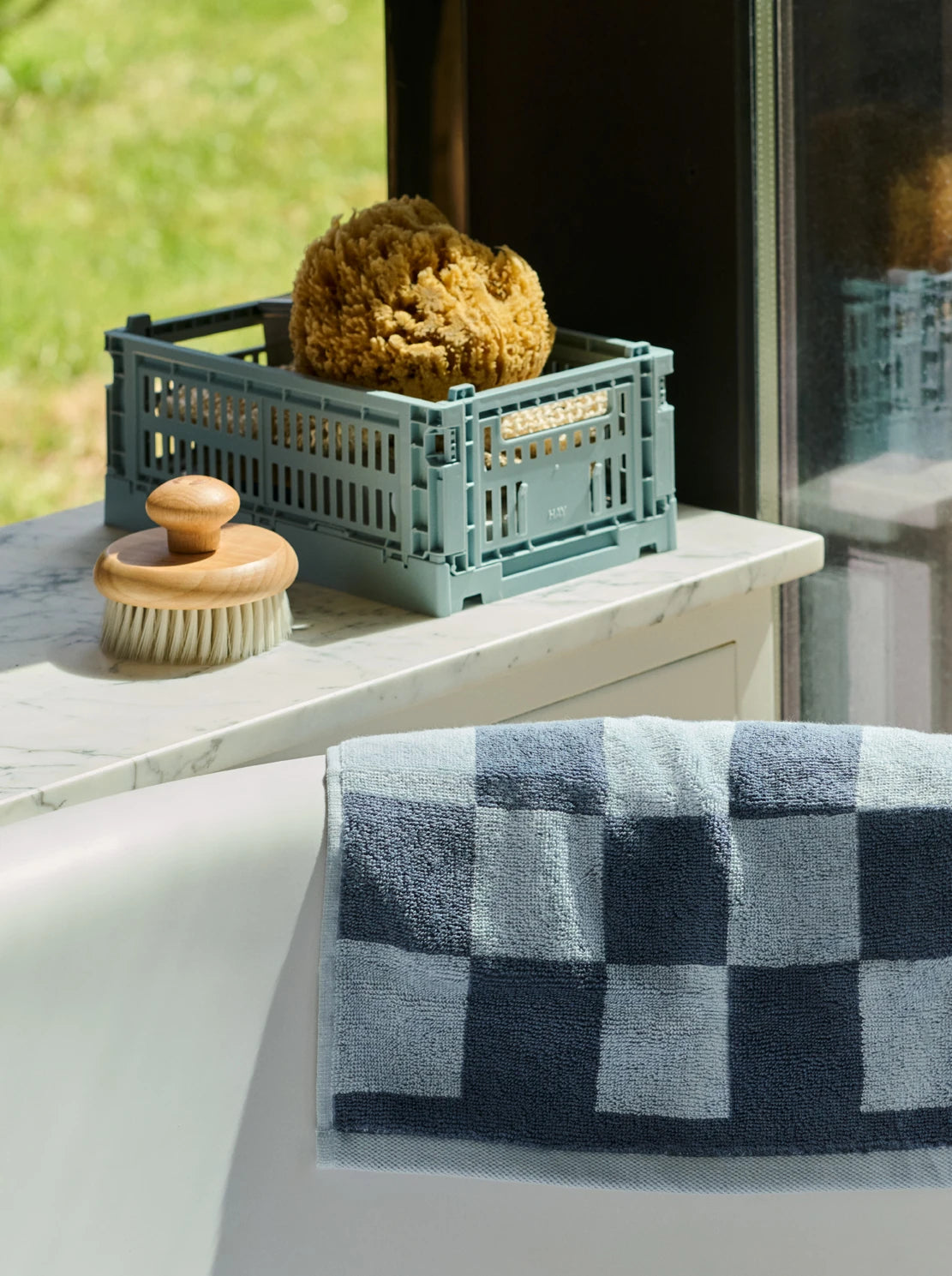 HAY Organic Cotton Check Bath Towel - Lifestory