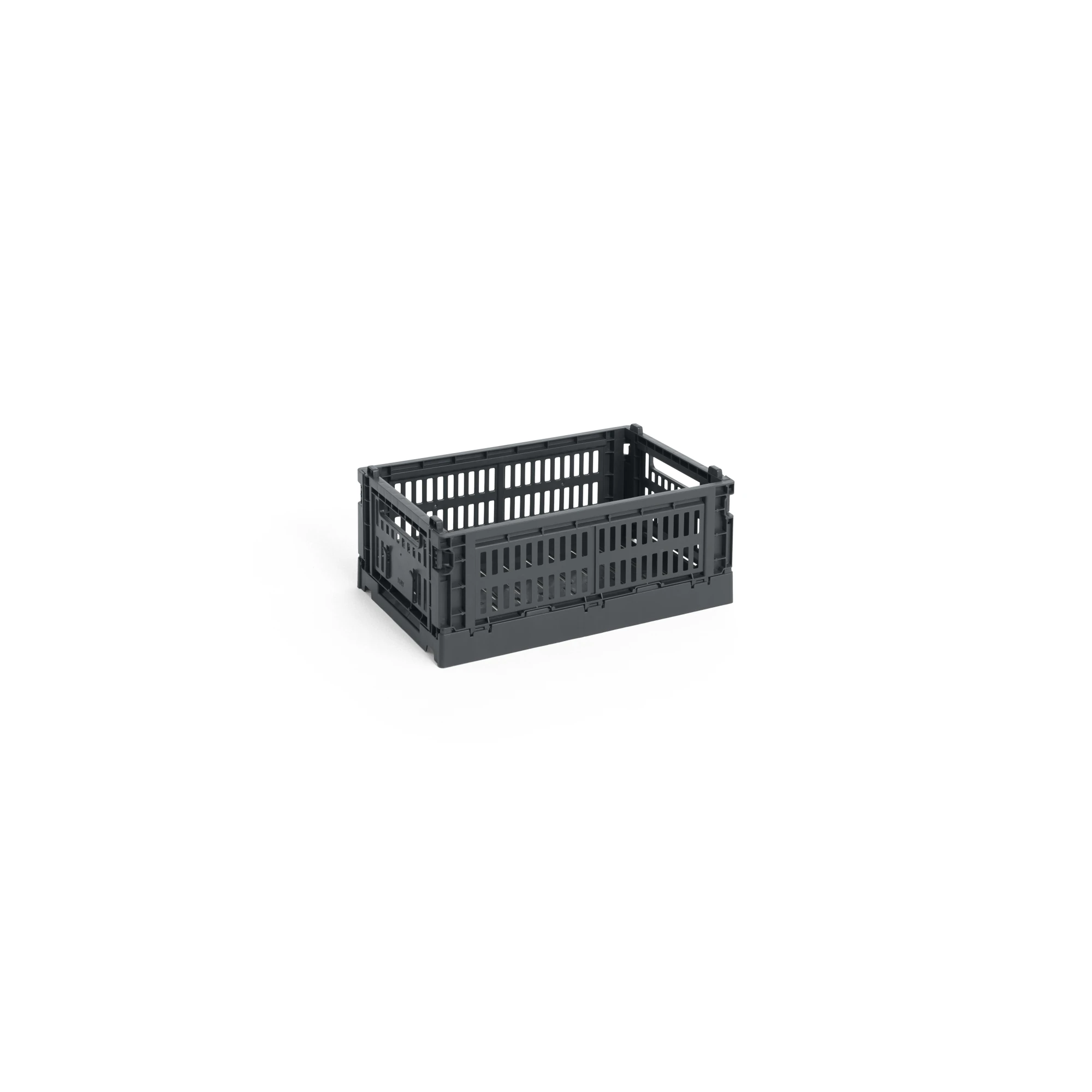 HAY Colour Crate Collapsible Small in Charcoal | Lifestory
