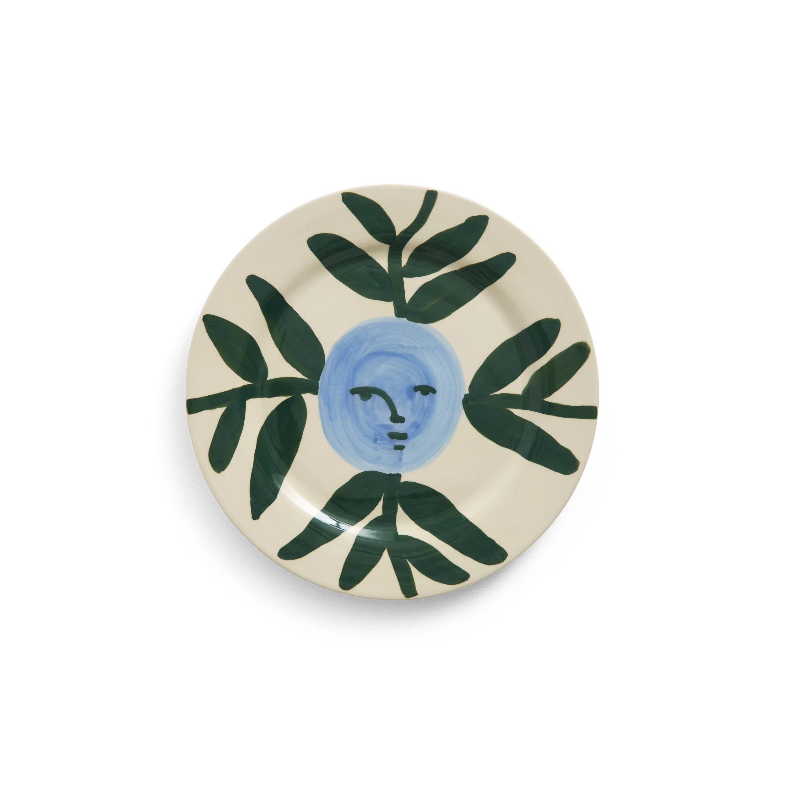 HAY x Emma Kohlmann - La Pittura Ø28.5cm Plate in Moon Face Vine design