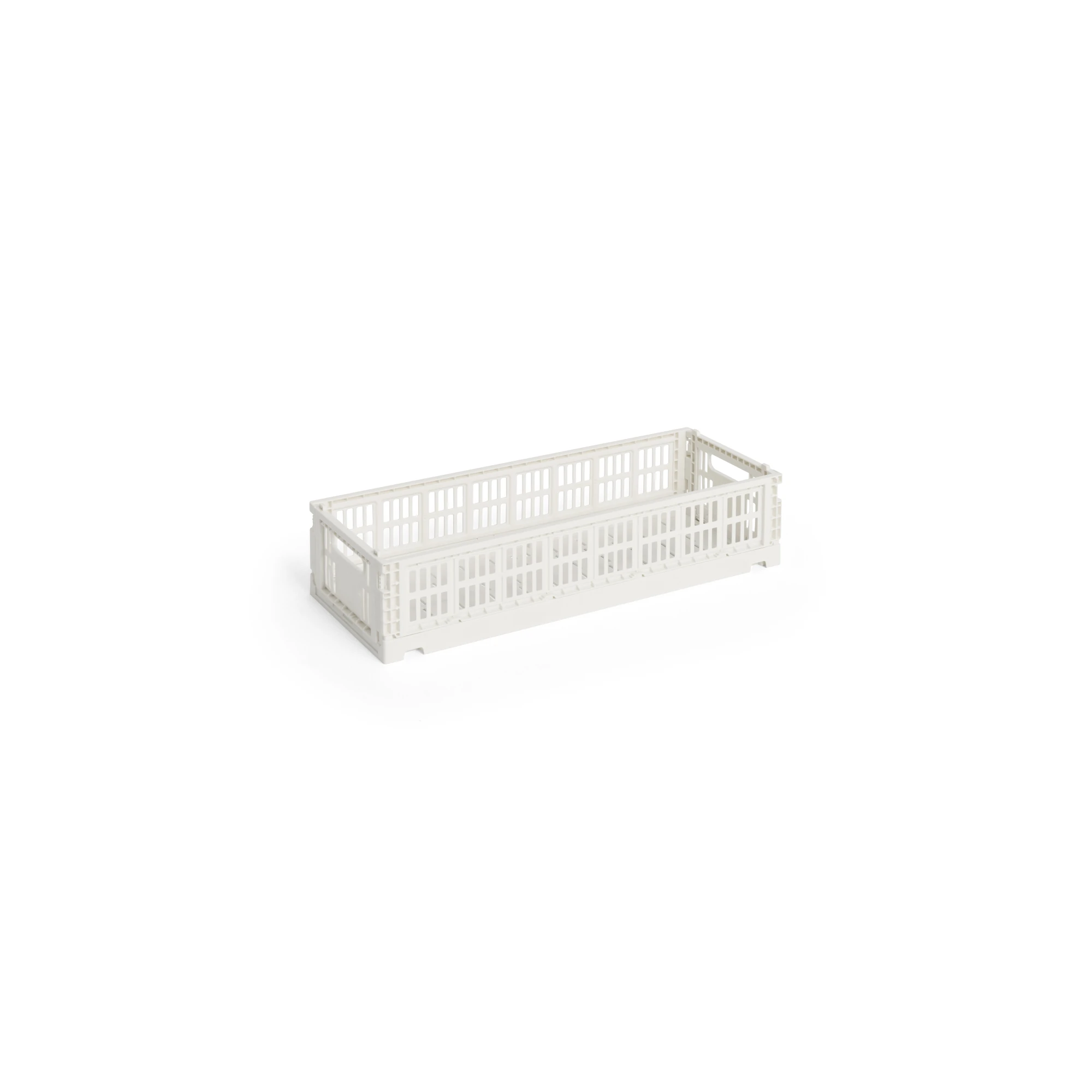 HAY Mini Oblong Colour Crate - Collapsible | 100% Recycled Plastic in Off-white