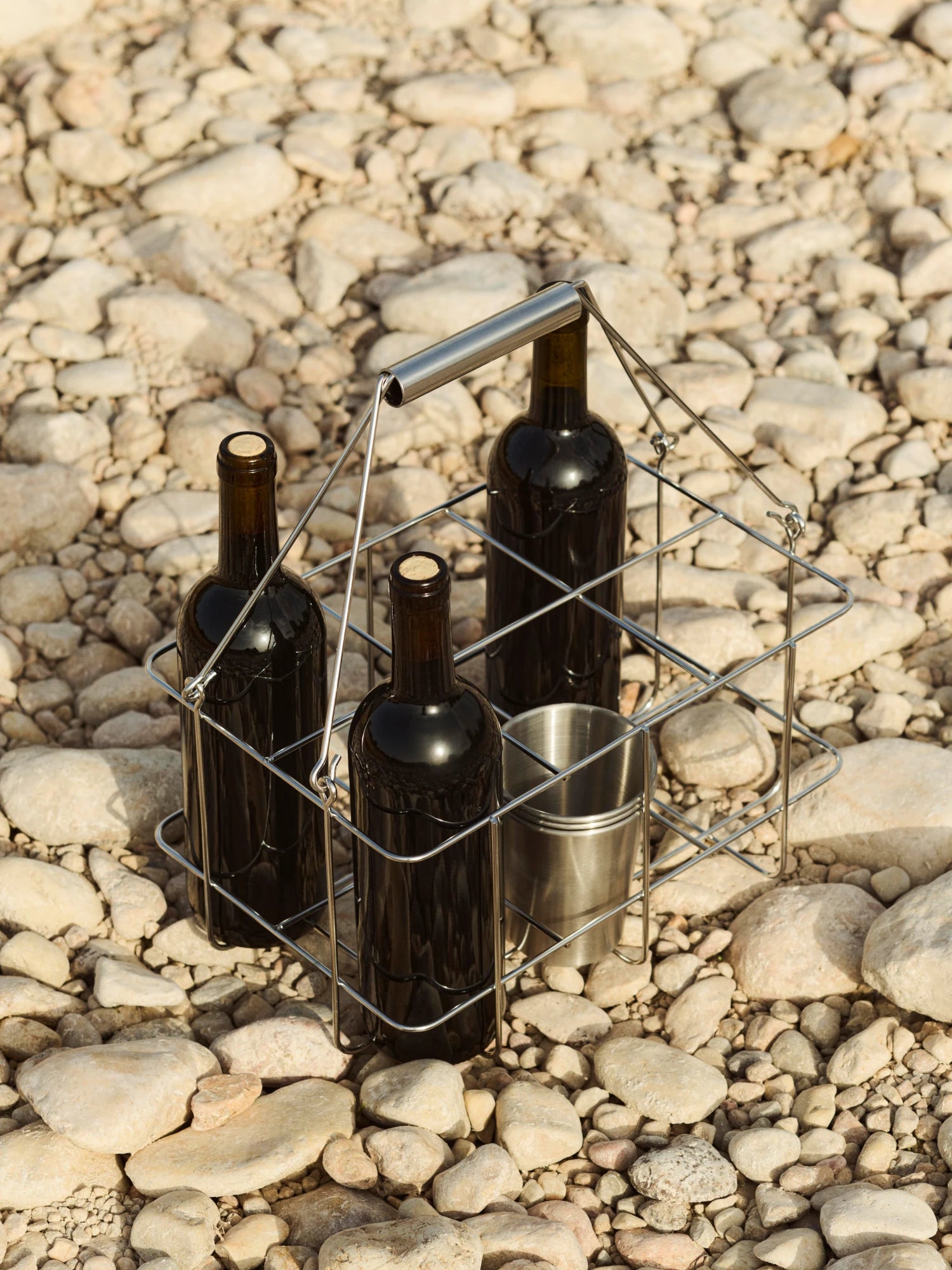 HAY Outdoor Market Bottle Carrier in Stainless Steel - Lifestory