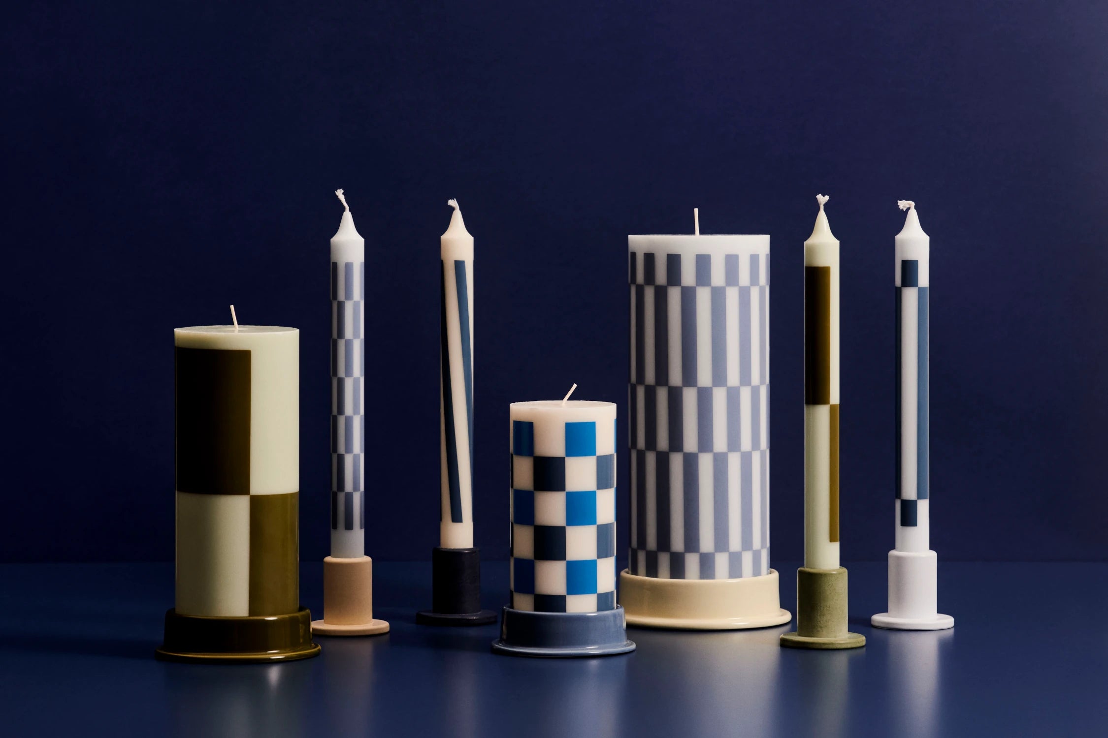 Pattern Candles - Set of 4 | Various Designs | by HAY - Lifestory
