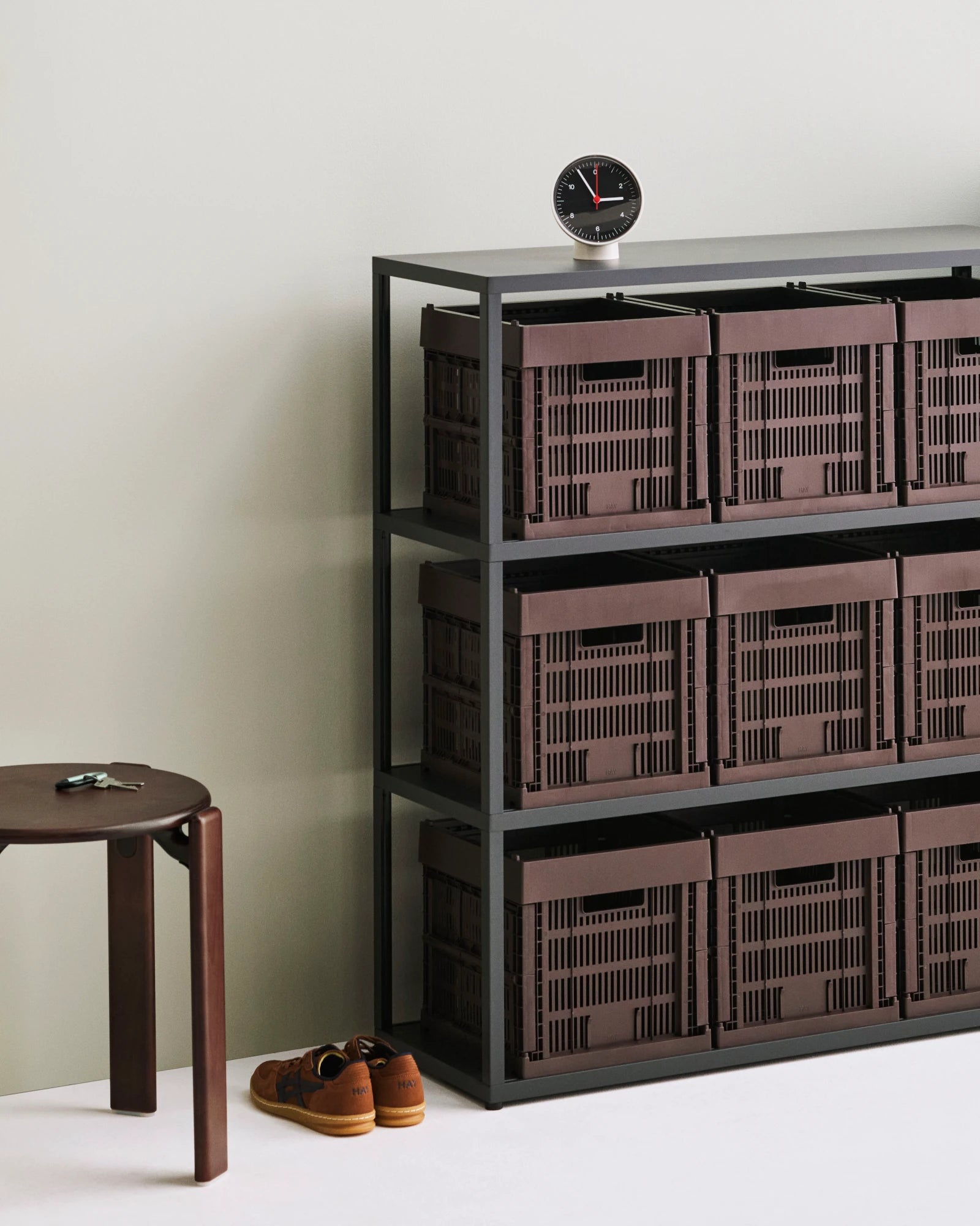 HAY Table or Wall Clock (Recycled Plastic) in Various Colours - Lifestory