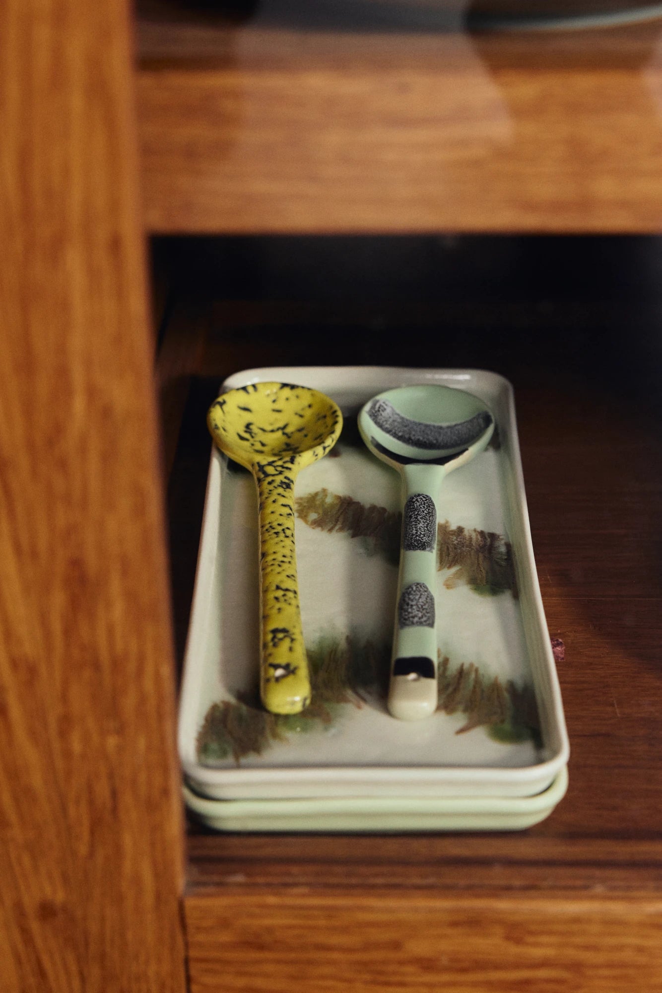 HKLIVING Set of 2 Ceramic Serving Spoons in Various Colourways - Lifestory