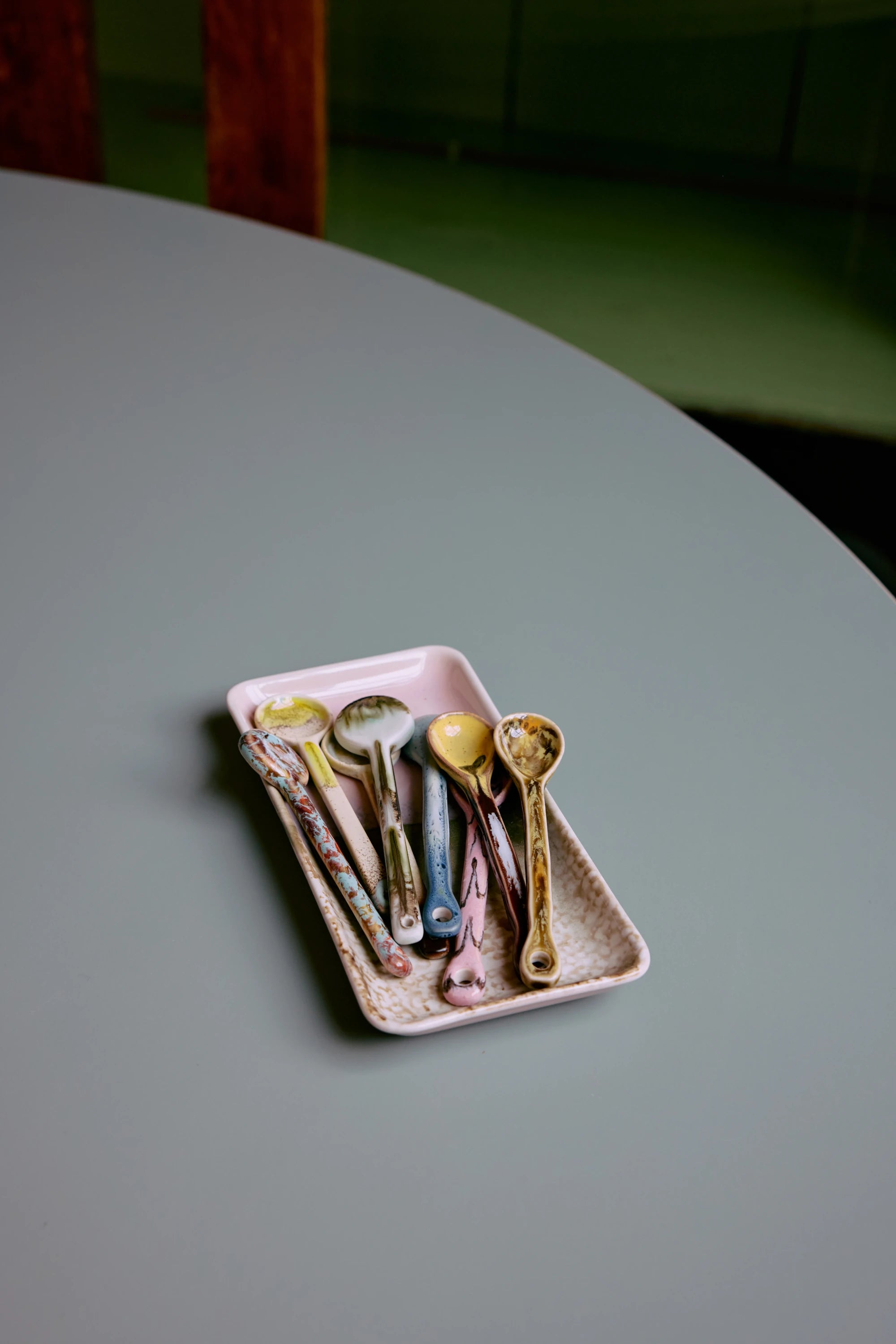 HKLIVING Set of 4 Ceramic Spoons in Various Colourways