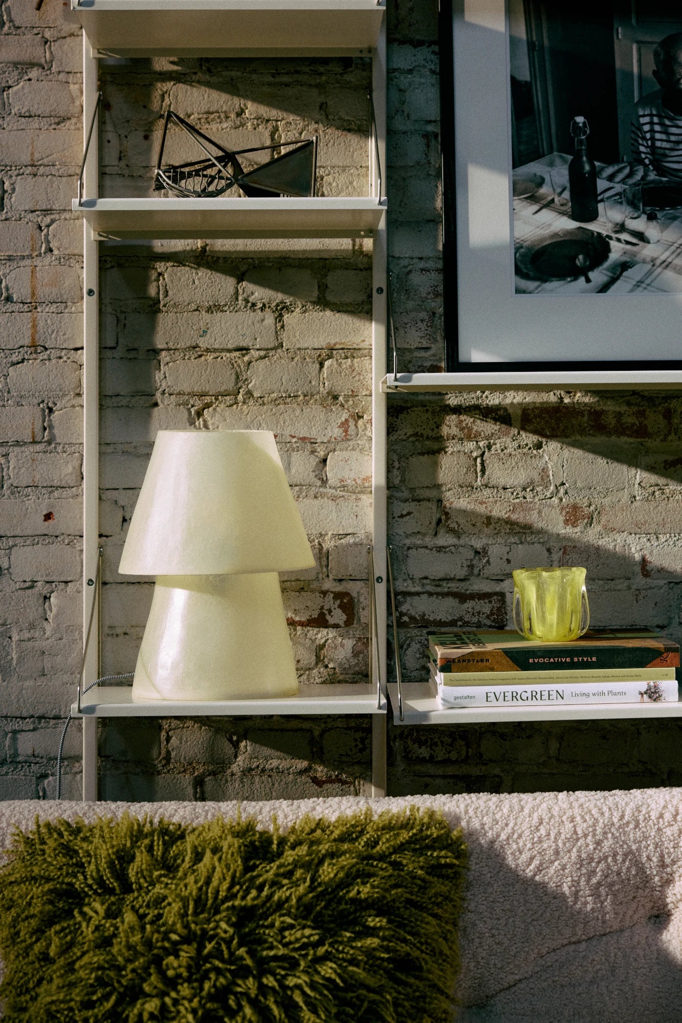 HKLIVING Glassfiber Table Lamp in Off-white
