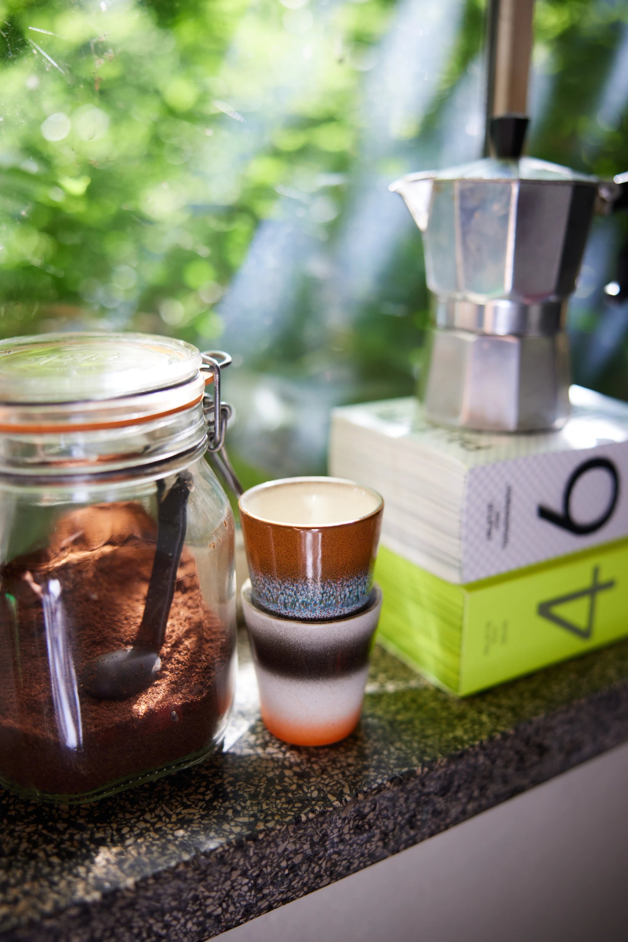 HKLIVING Set of 4 Ristretto Mugs - 'Solar' or 'Good Vibes' styles - Lifestory