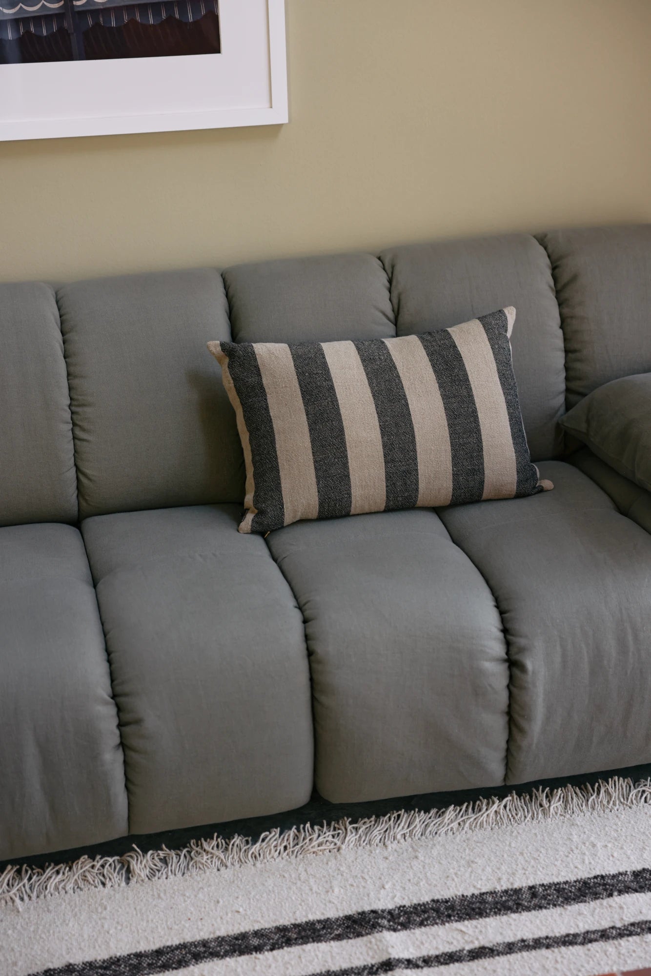 HKLIVING Rectangular Bayside Linen Cushion (60 x 40cm) - Lifestory