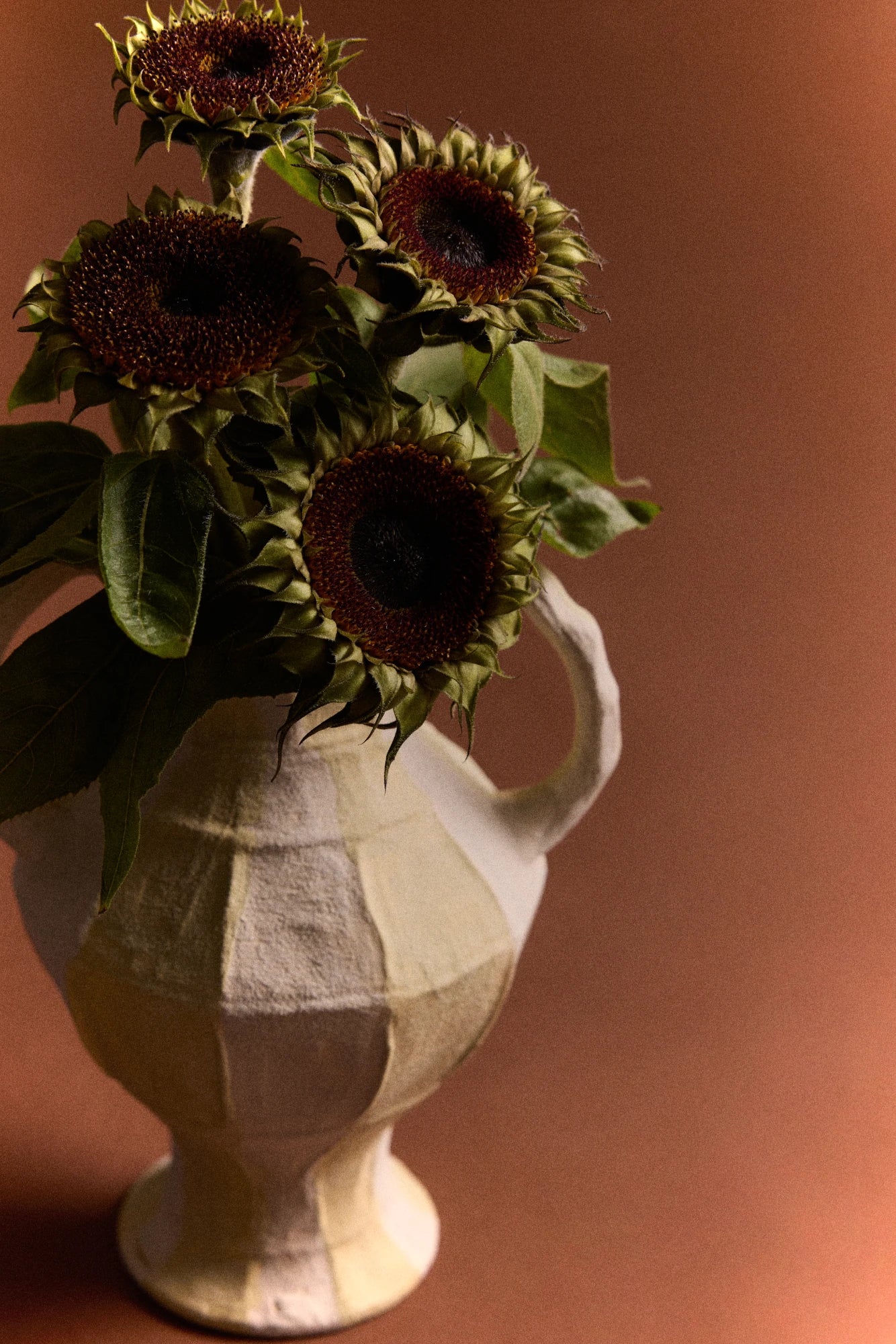 HKLIVING New Classics Medium Stoneware Vase in Cream Stripes - Lifestory