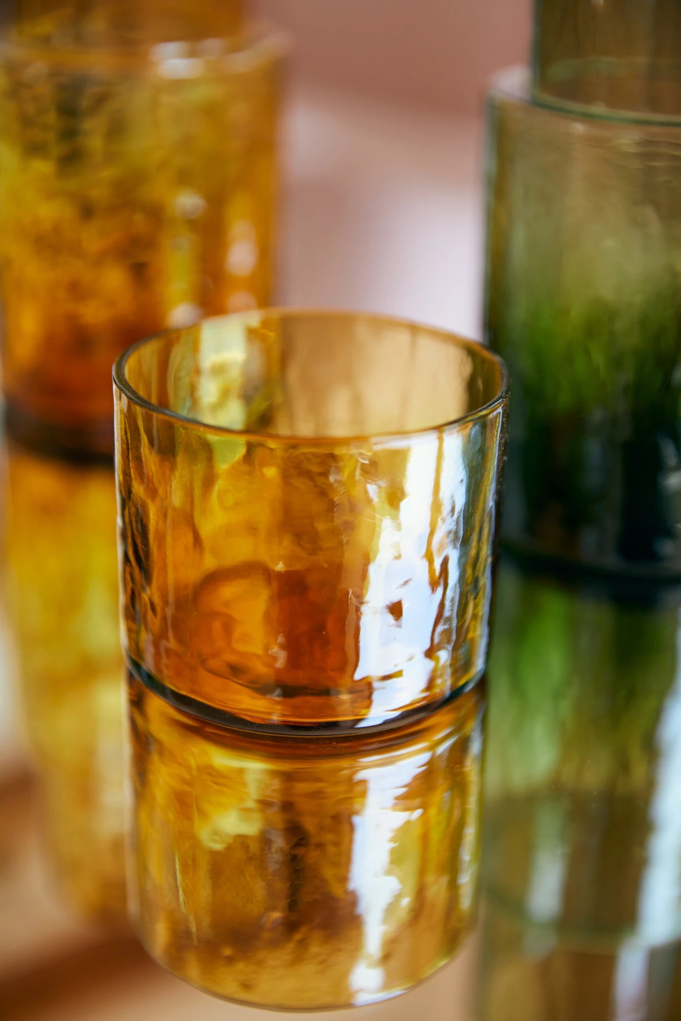 HKLIVING Tube Glass in Amber Glass - Lifestory