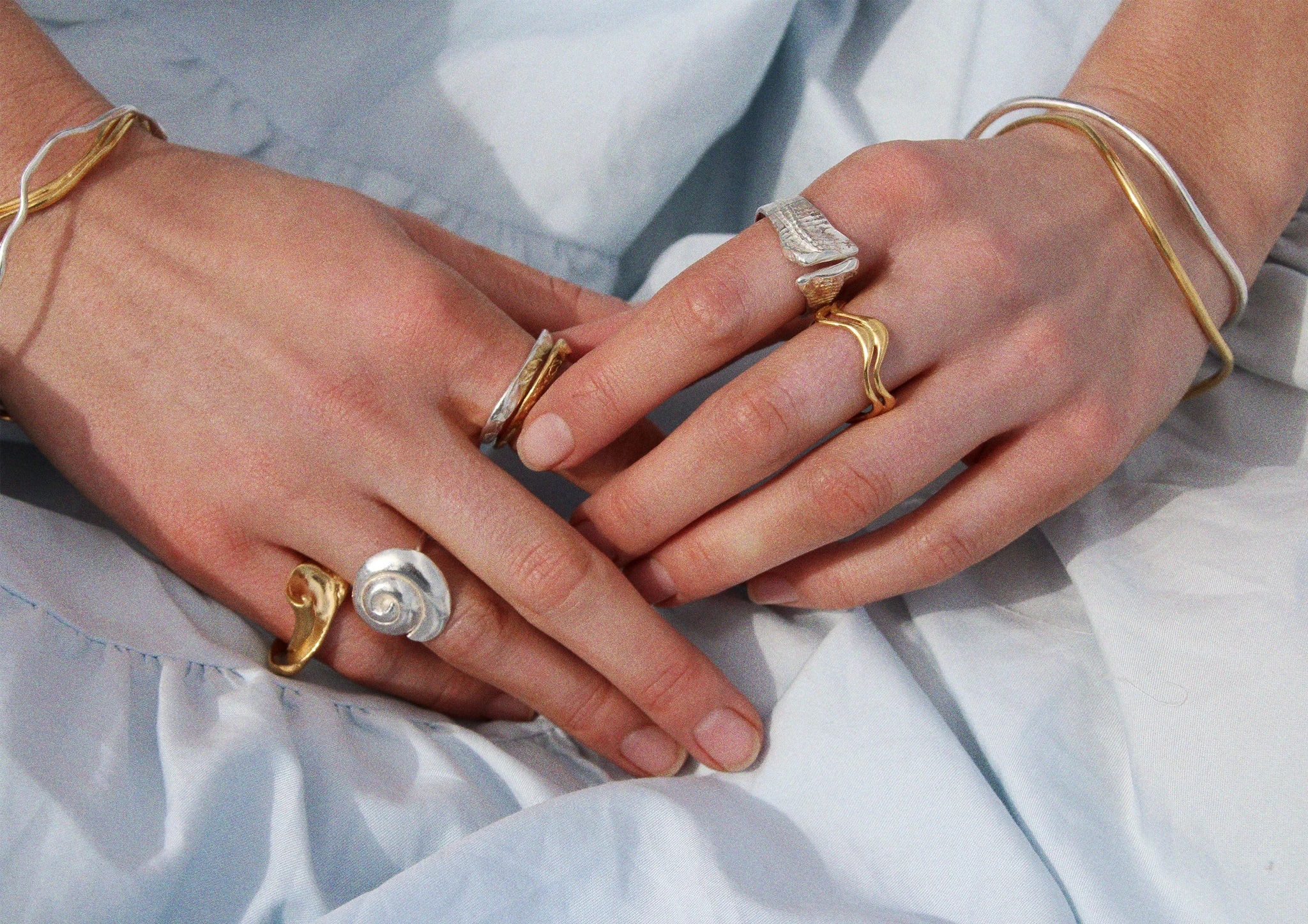 Saccostrea Ring in Silver or Gold by Hannah Bourn - Lifestory