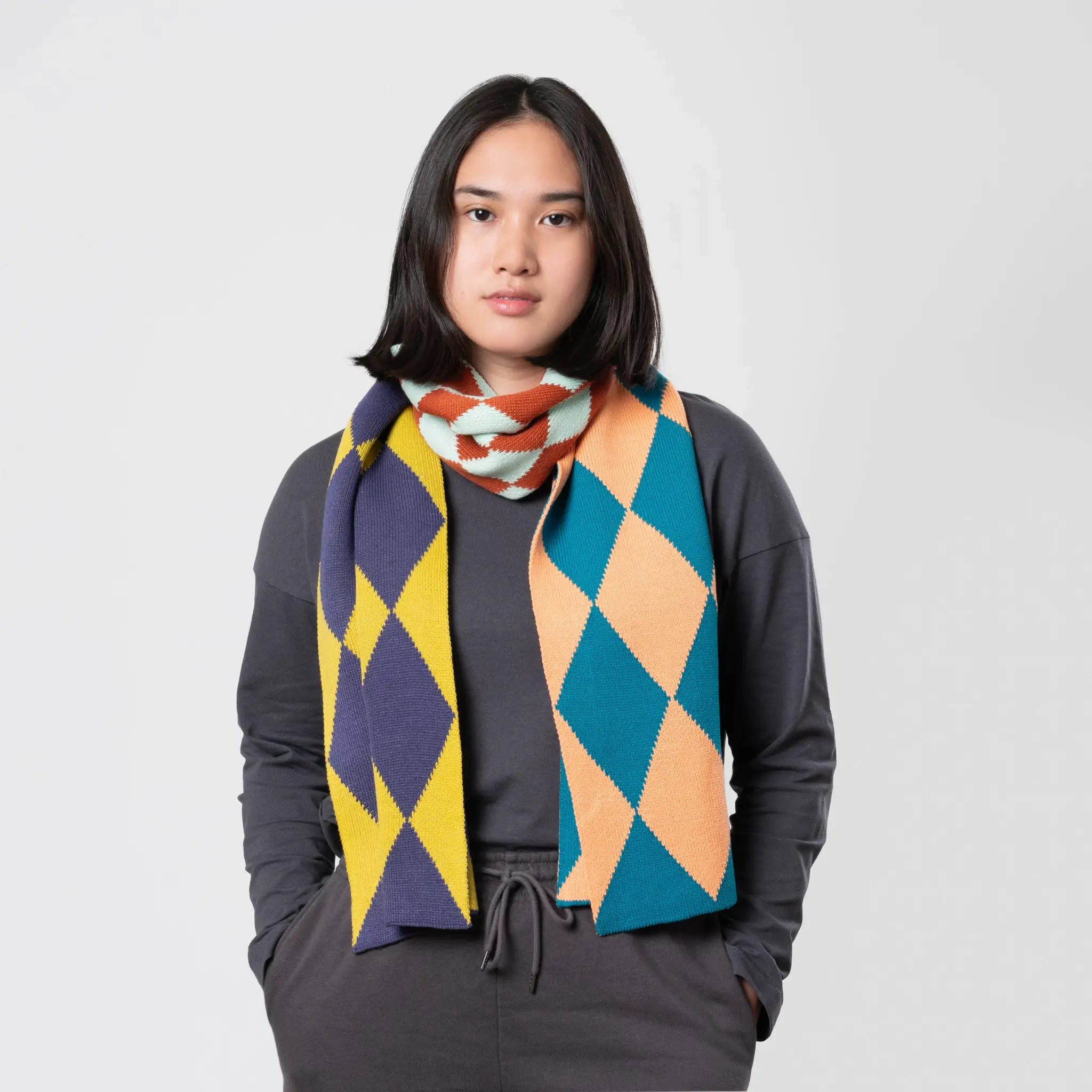 Harlequin Big Knit Scarf | Various | by VERLOOP - Lifestory