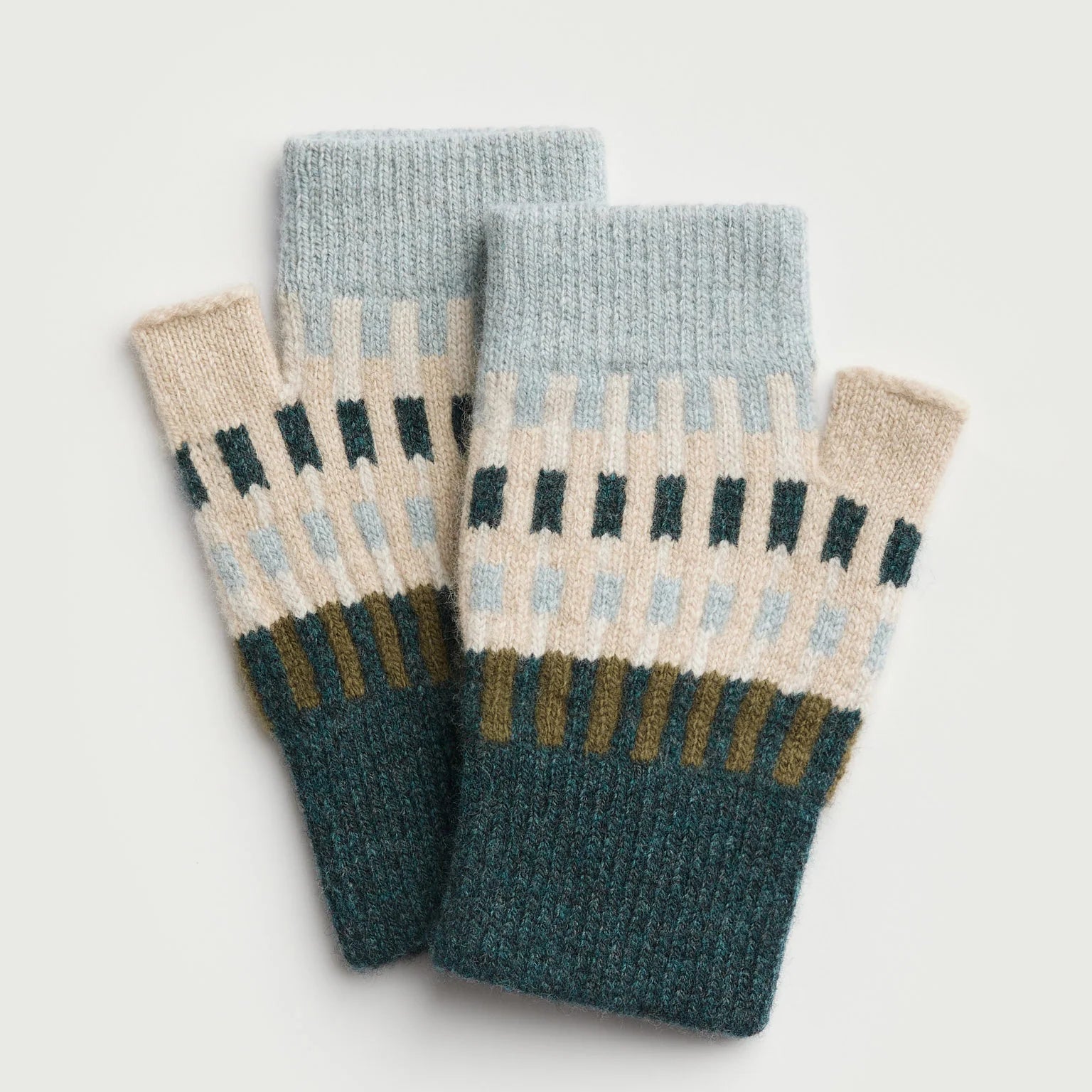 Fingerless Mittens in 'Harbour' in Various Colourways by Hilary Grant - Lifestory